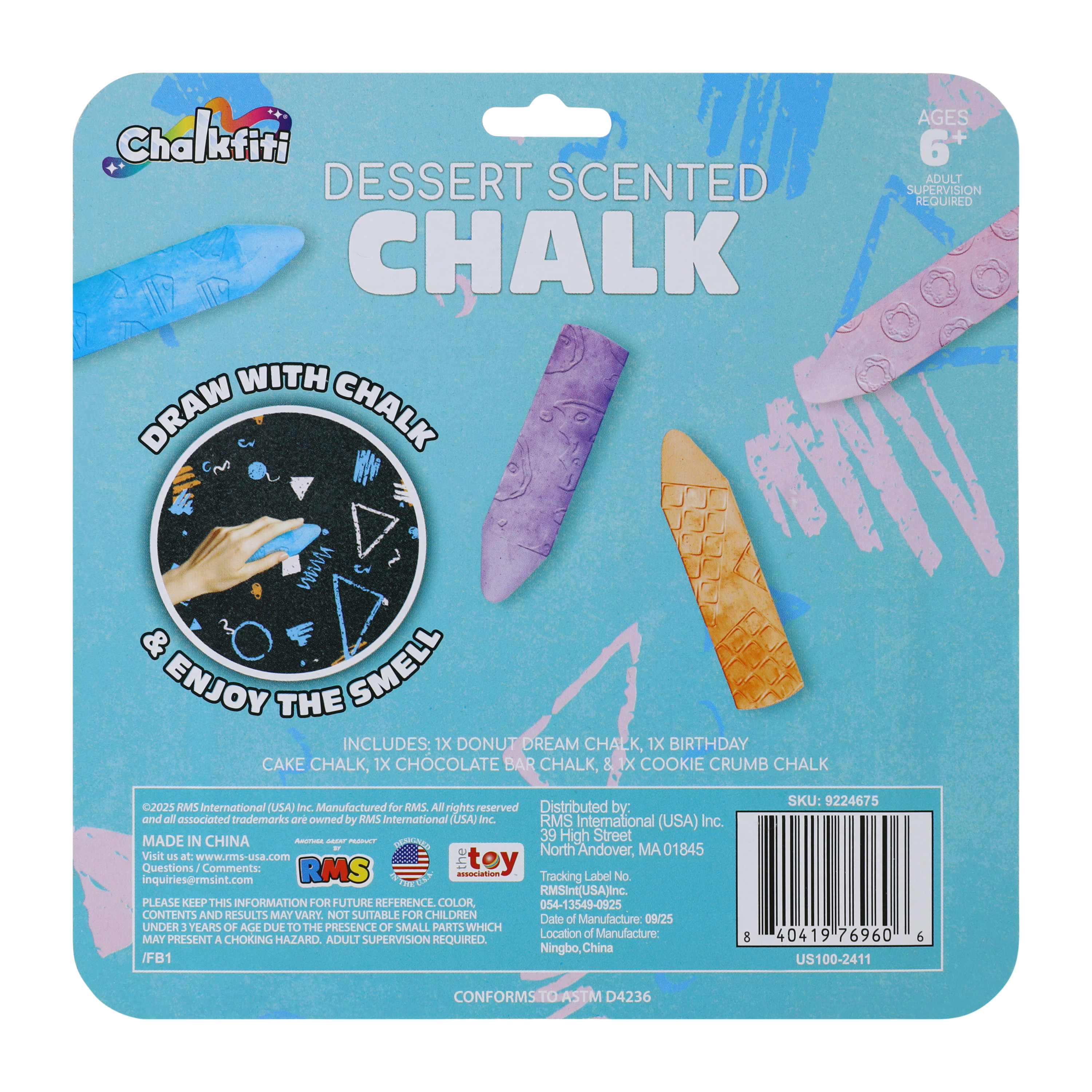 Chalkfiti Dessert Scented Chalk 4-Pack