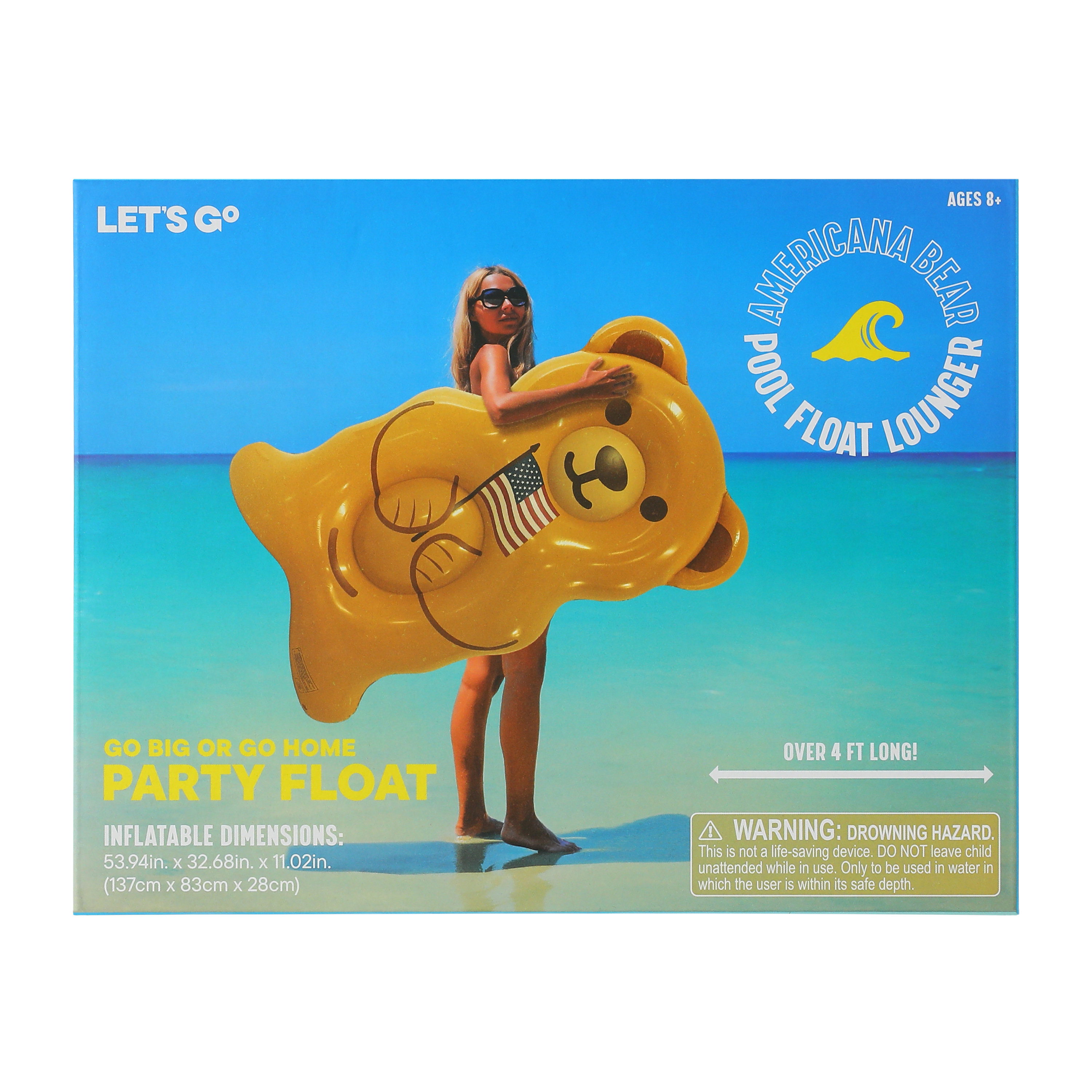 Party Pool American Bear Float Lounger