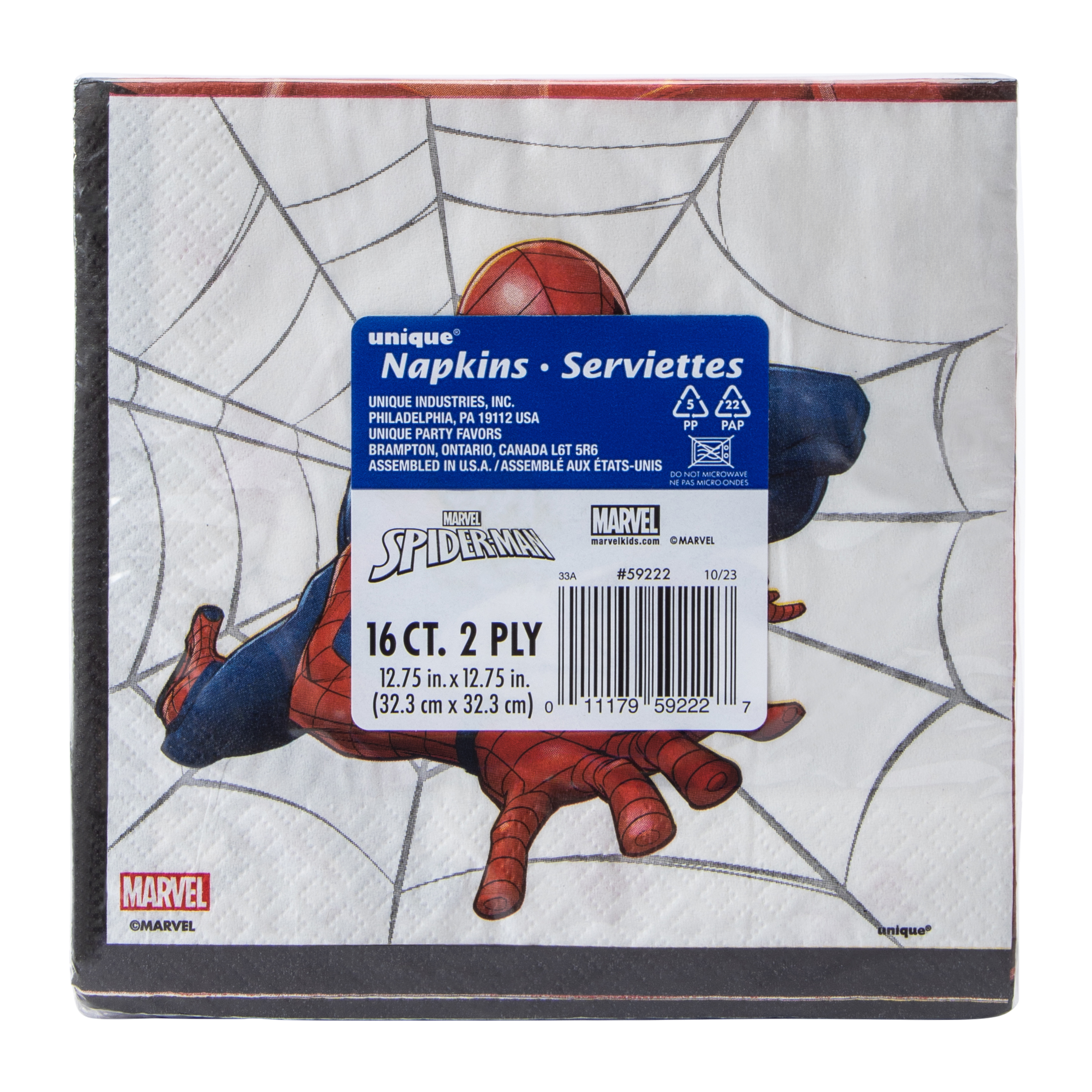 Marvel Spider-Man Party Napkins 16-Count