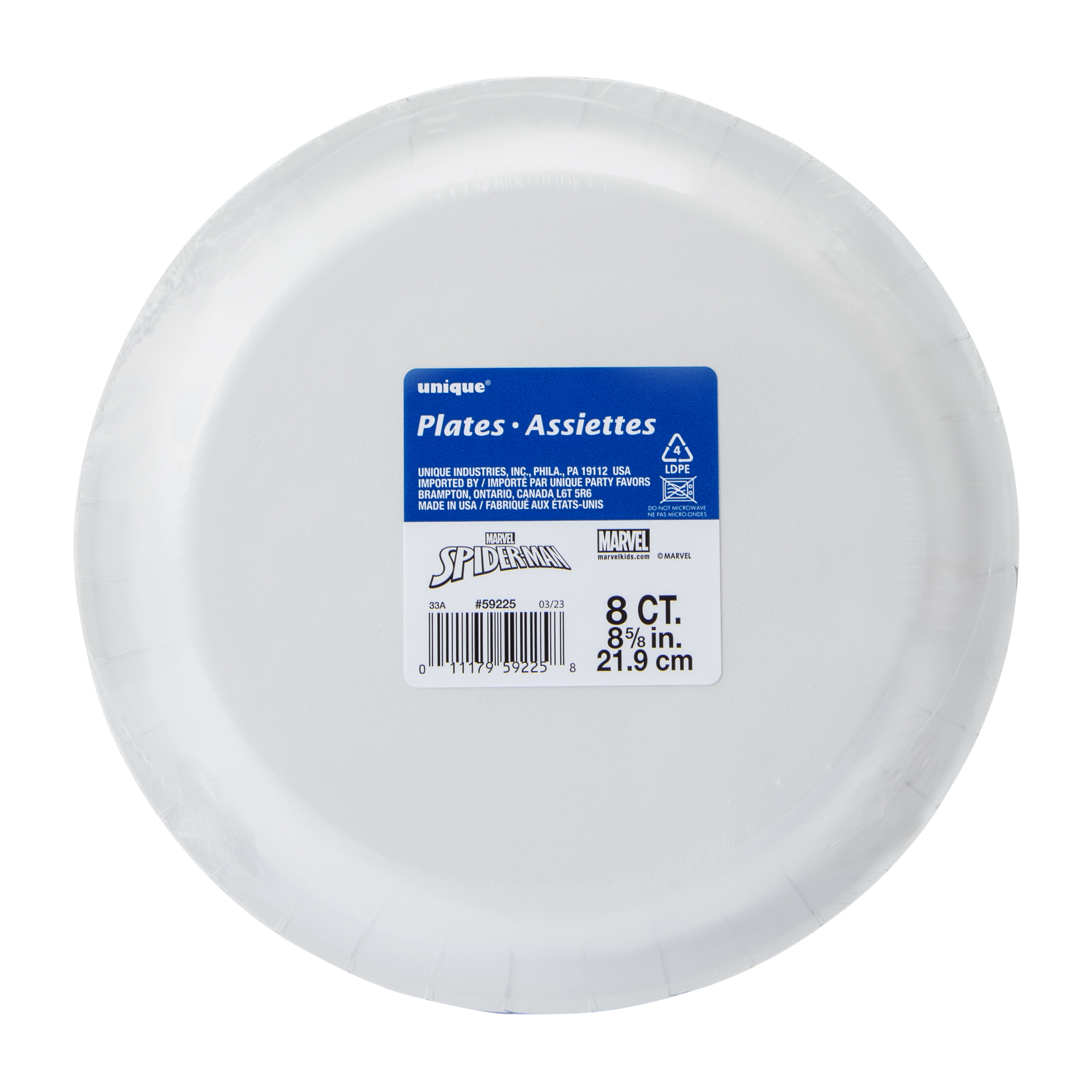 Marvel Spider-Man Party Plates 8-Count