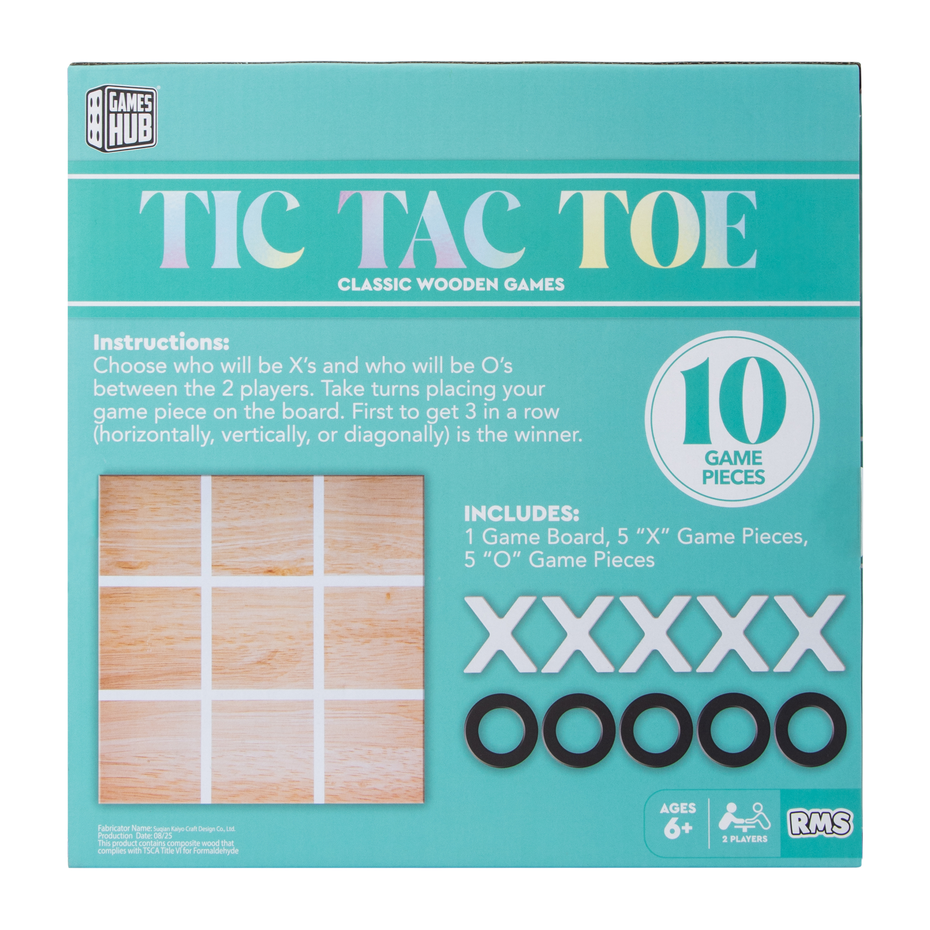 Tic Tac Toe Classic Wooden Games Set