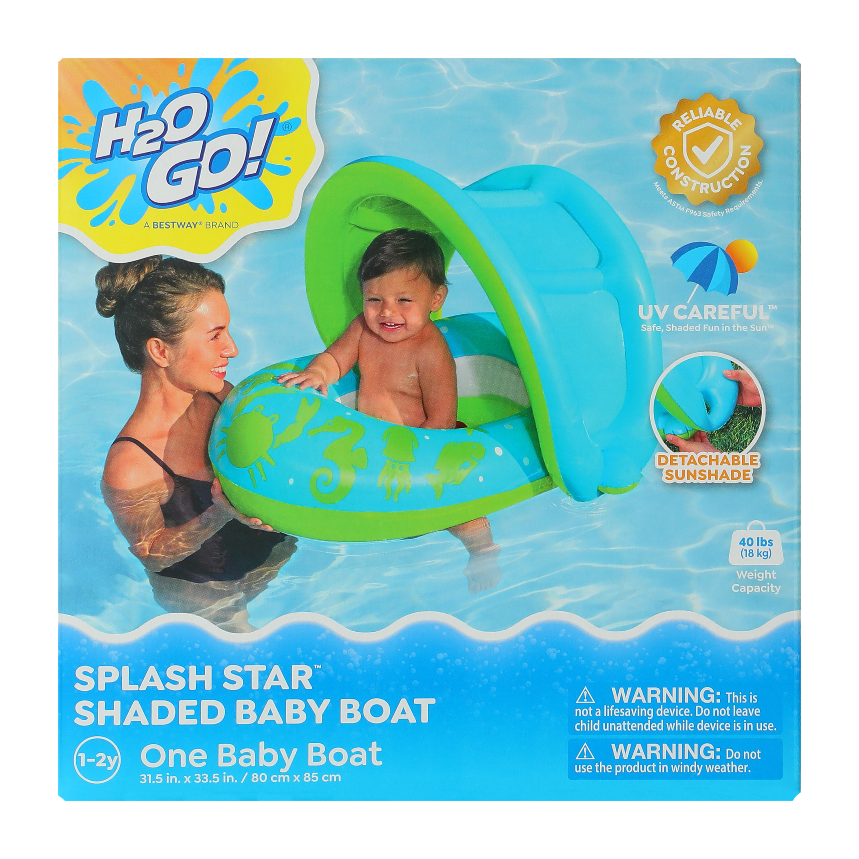 H2O Go!® Splash Star Shaded Baby Boat