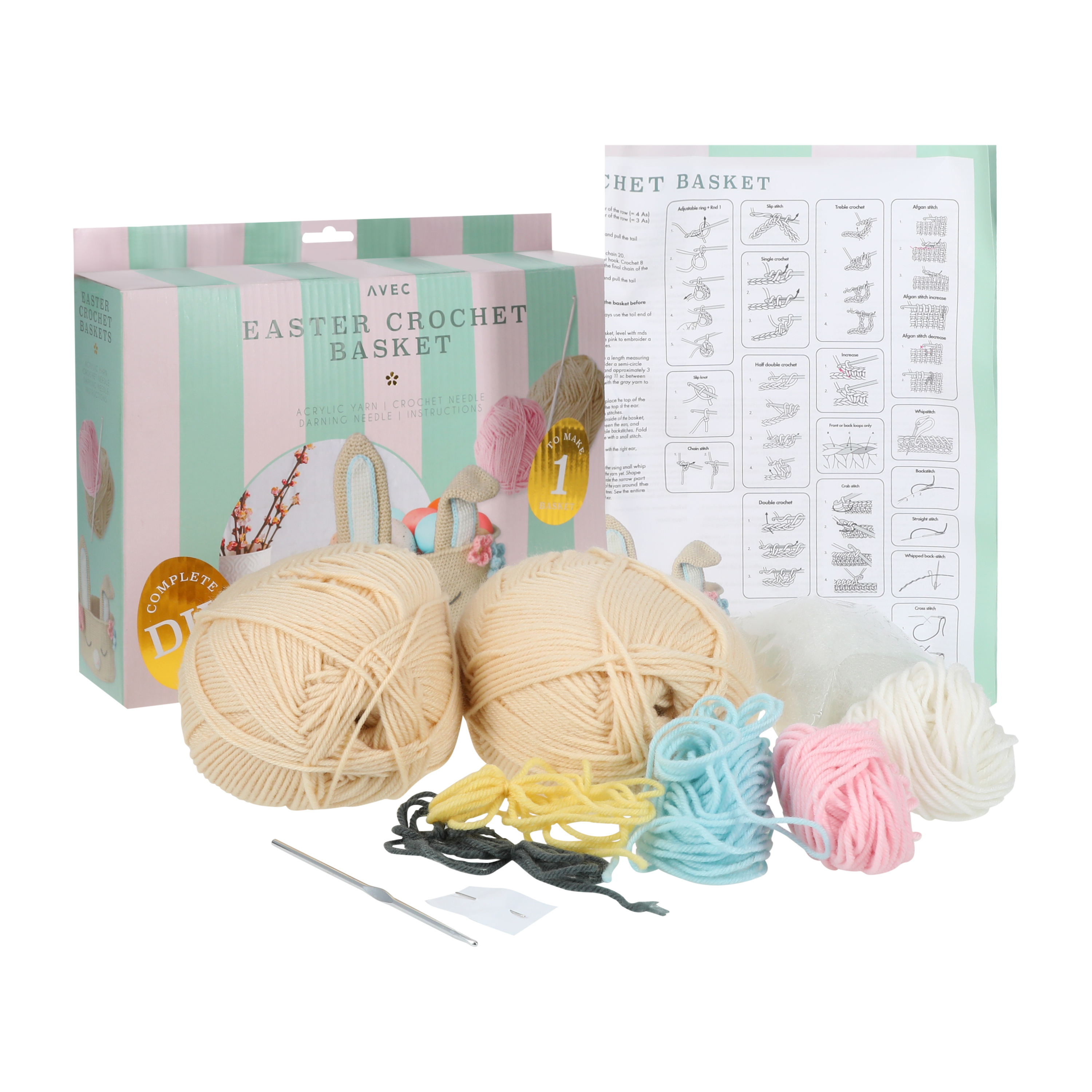 Avec Easter Crochet Basket Set