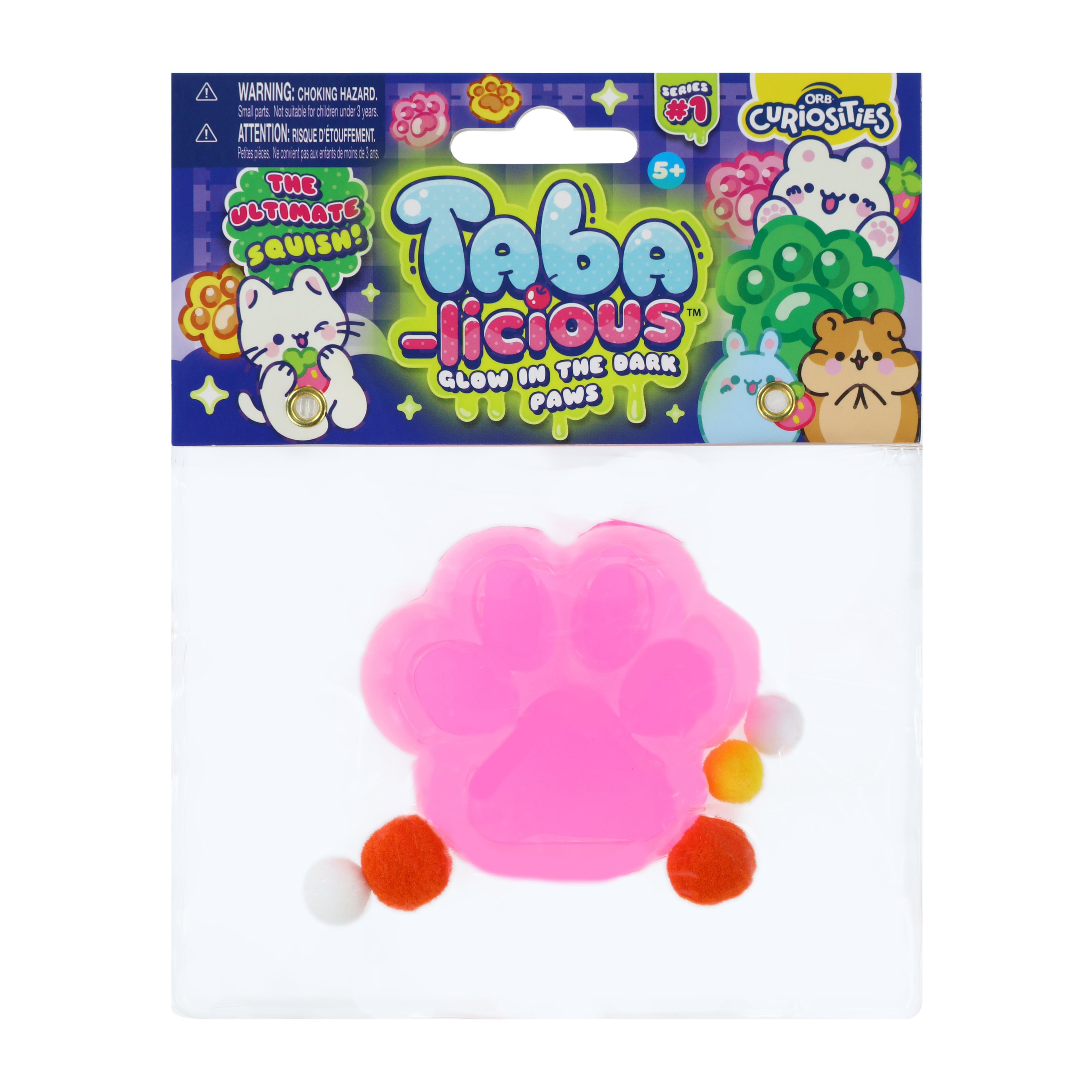 ORB Curiosities™ Taba-Licious Glow In The Dark Paws Squish Toy (Styles May Vary)
