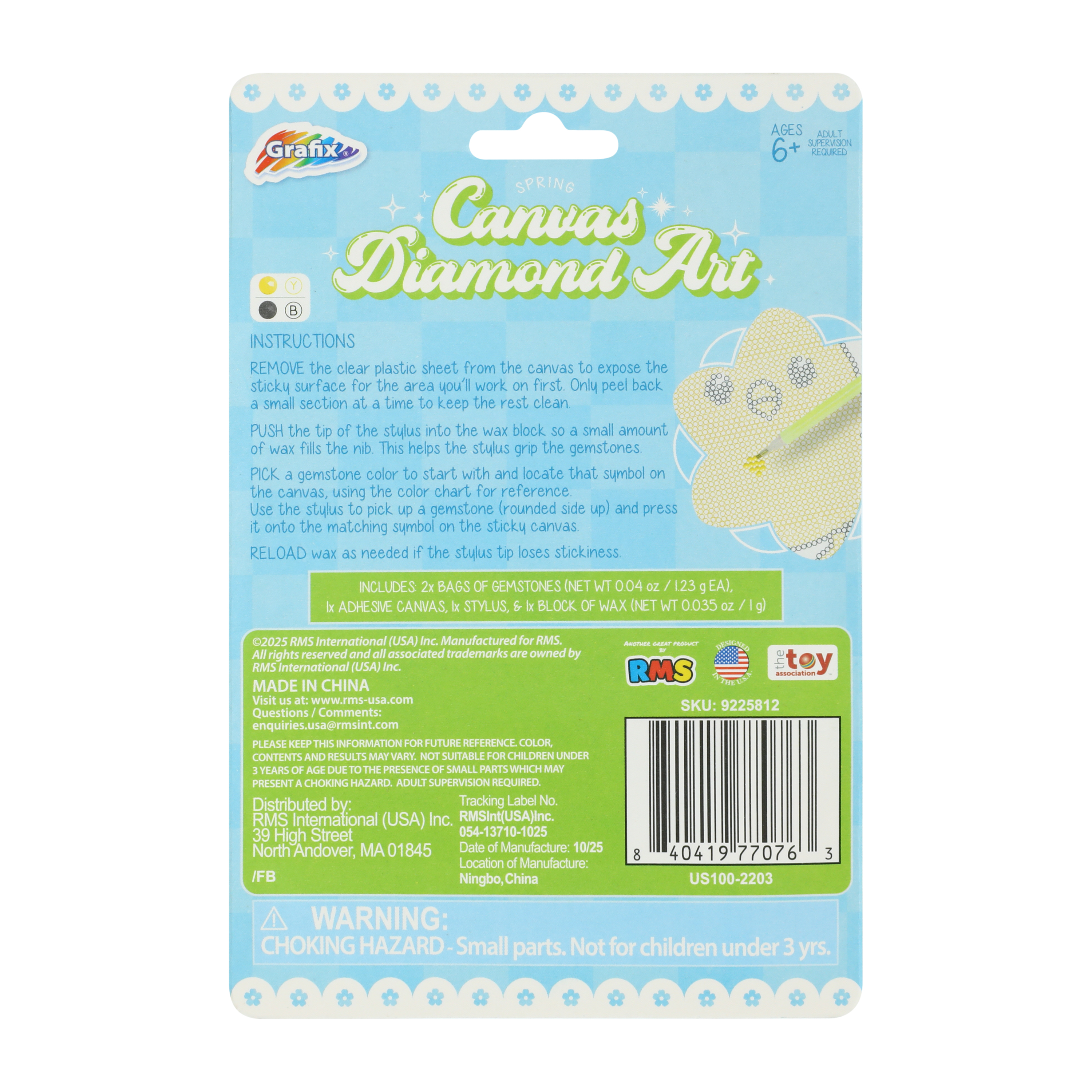 Grafix® Spring Canvas Diamond Art Set