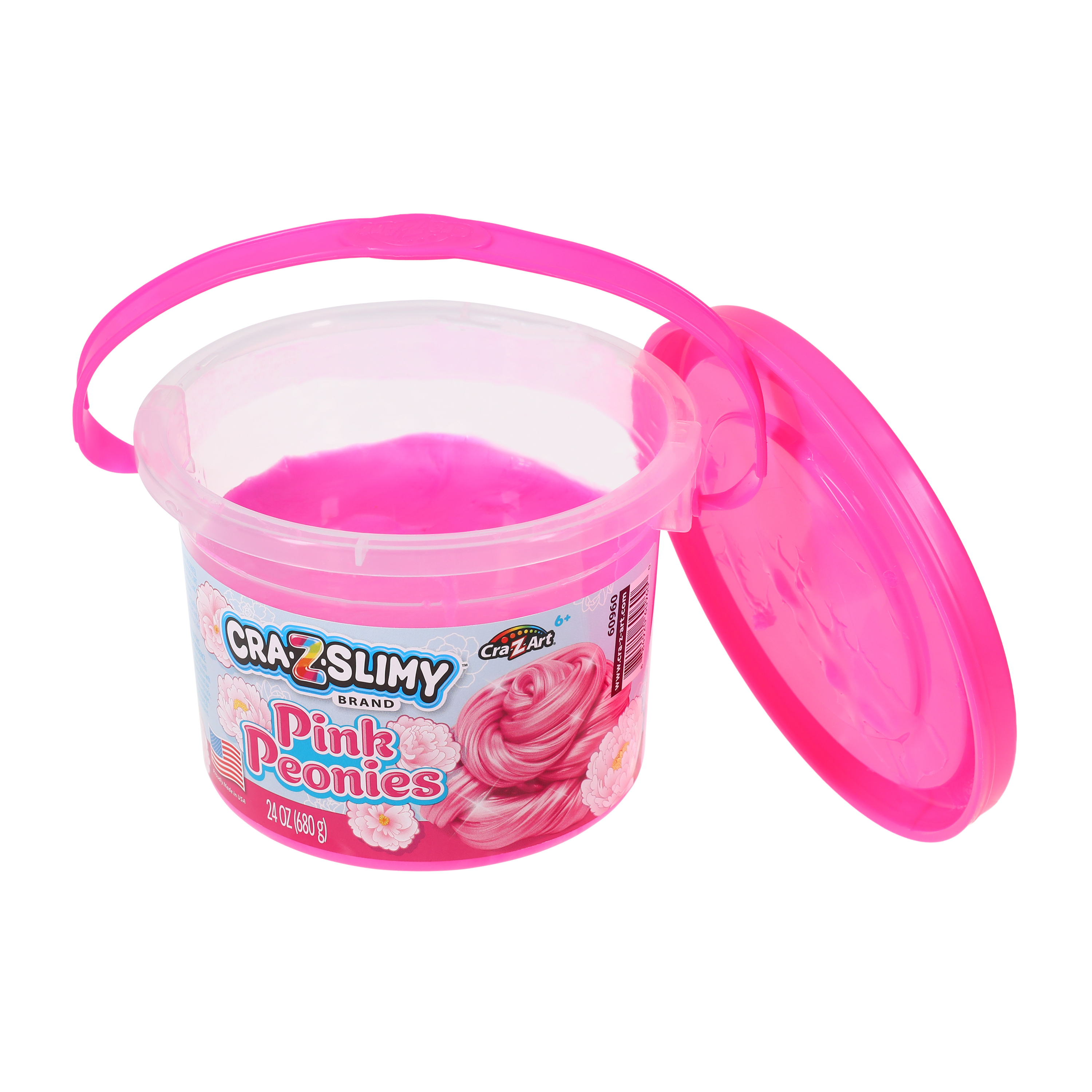 Cra-Z-Slimy™ Pink Peonies Slime Tub 24oz