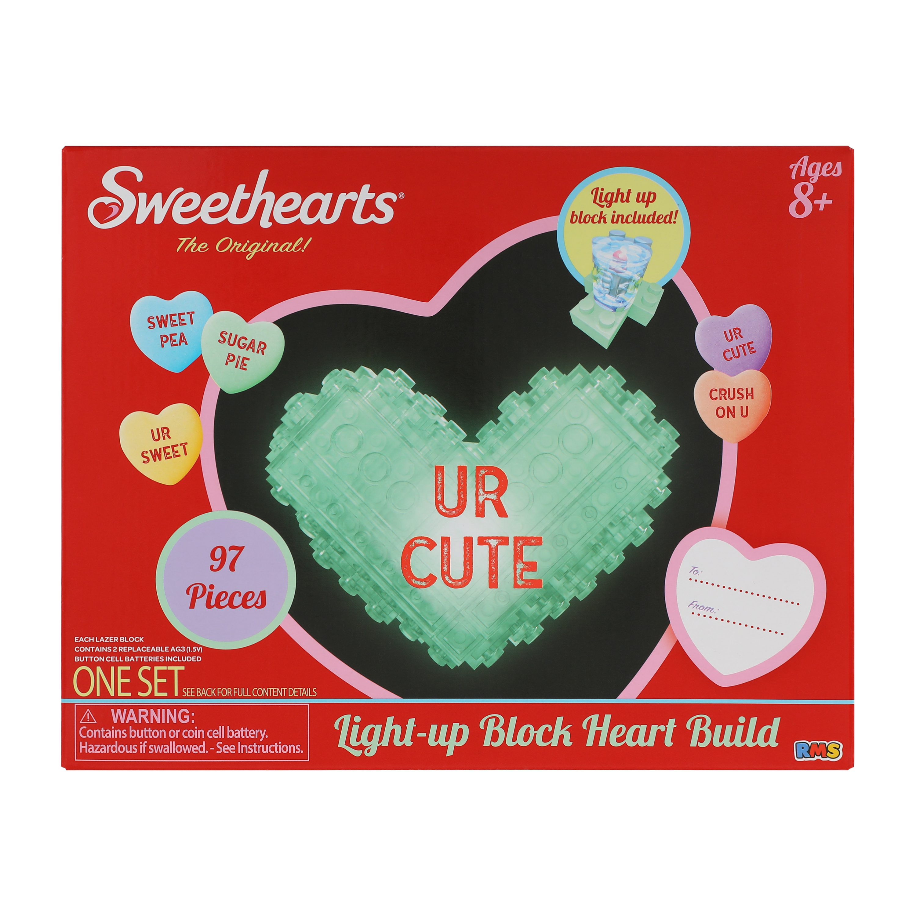 Sweethearts® Light-Up Block Heart Build Set