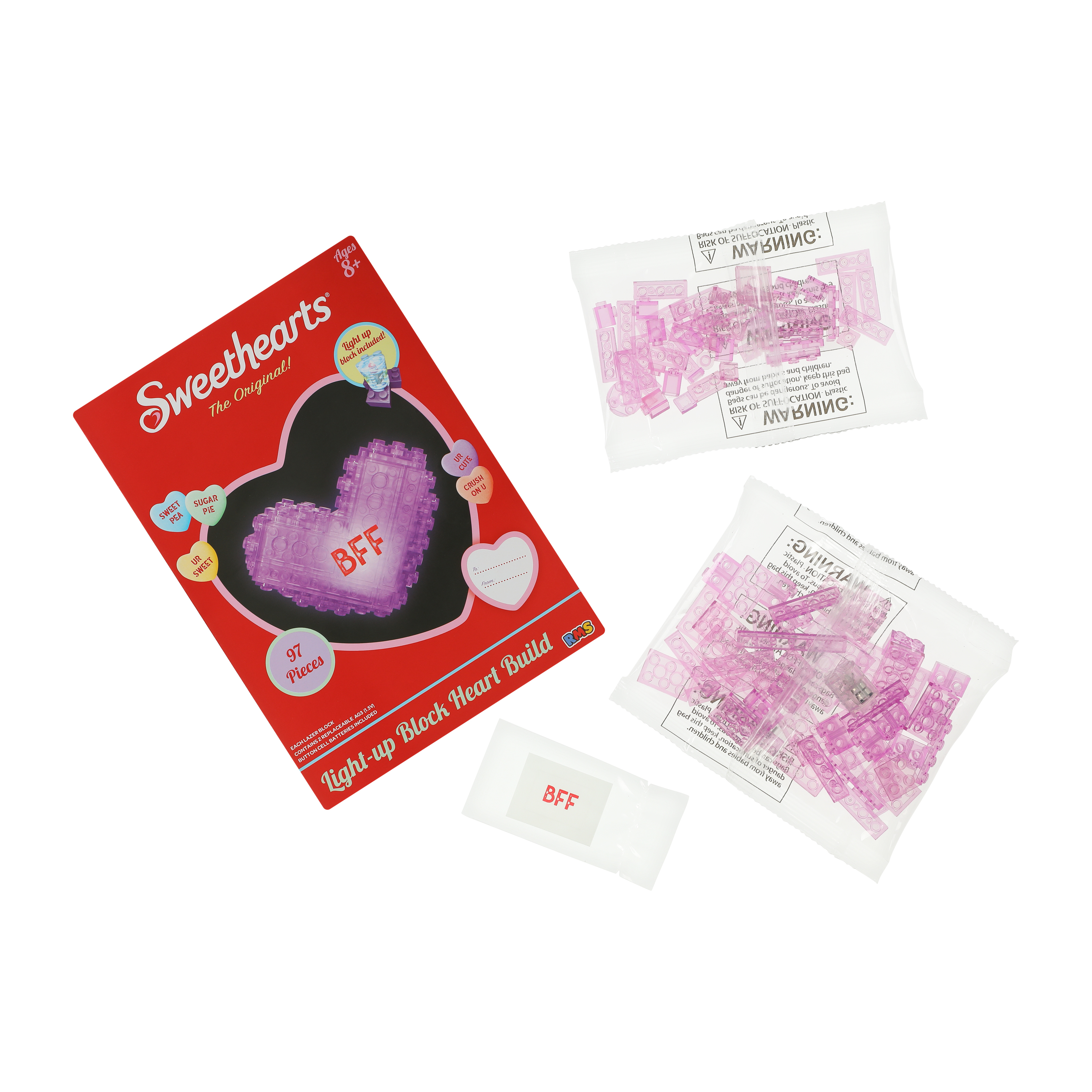 Sweethearts® Light-Up Block Heart Build Set