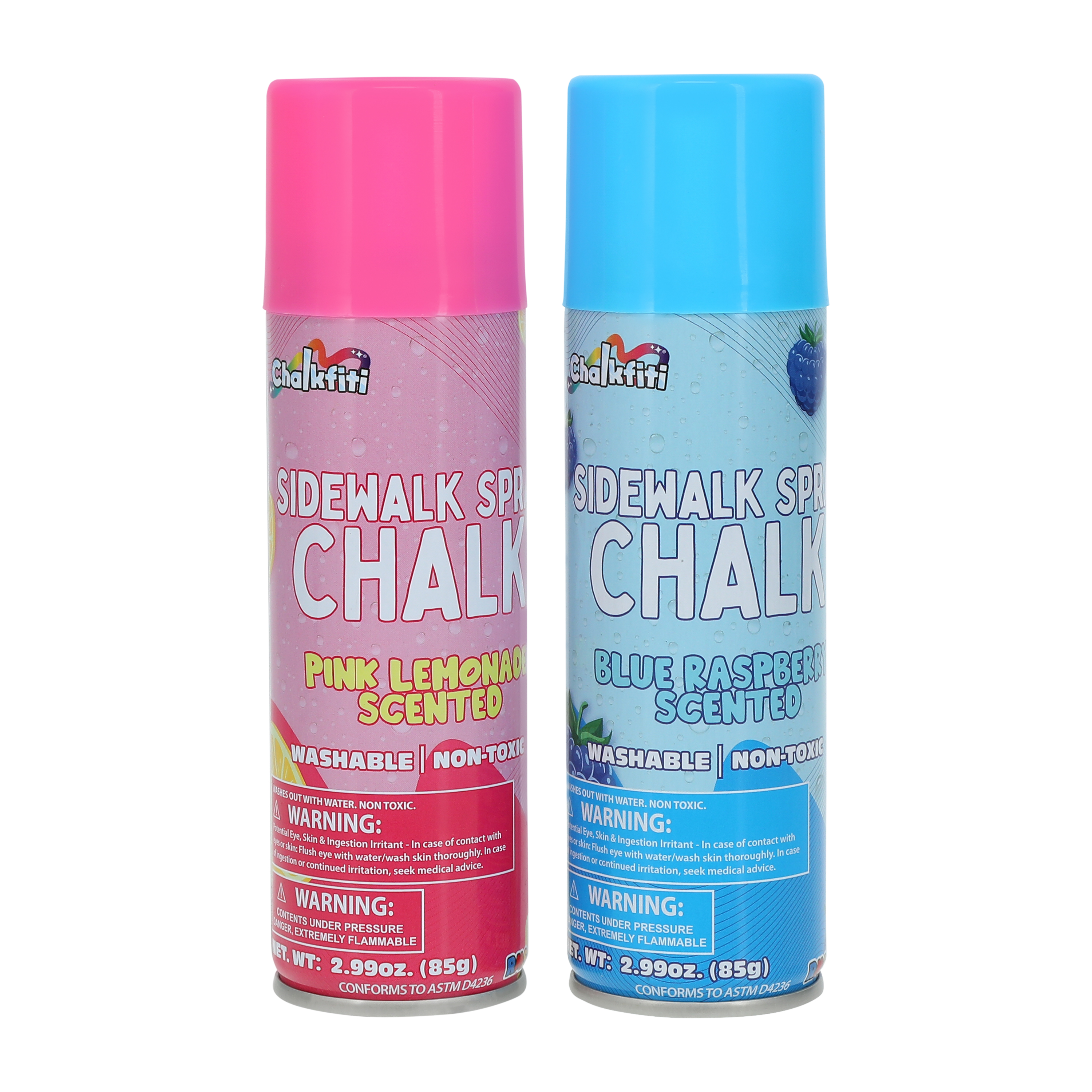 Chalkfiti Washable Sidewalk Spray Chalk 2-Pack 2.99oz