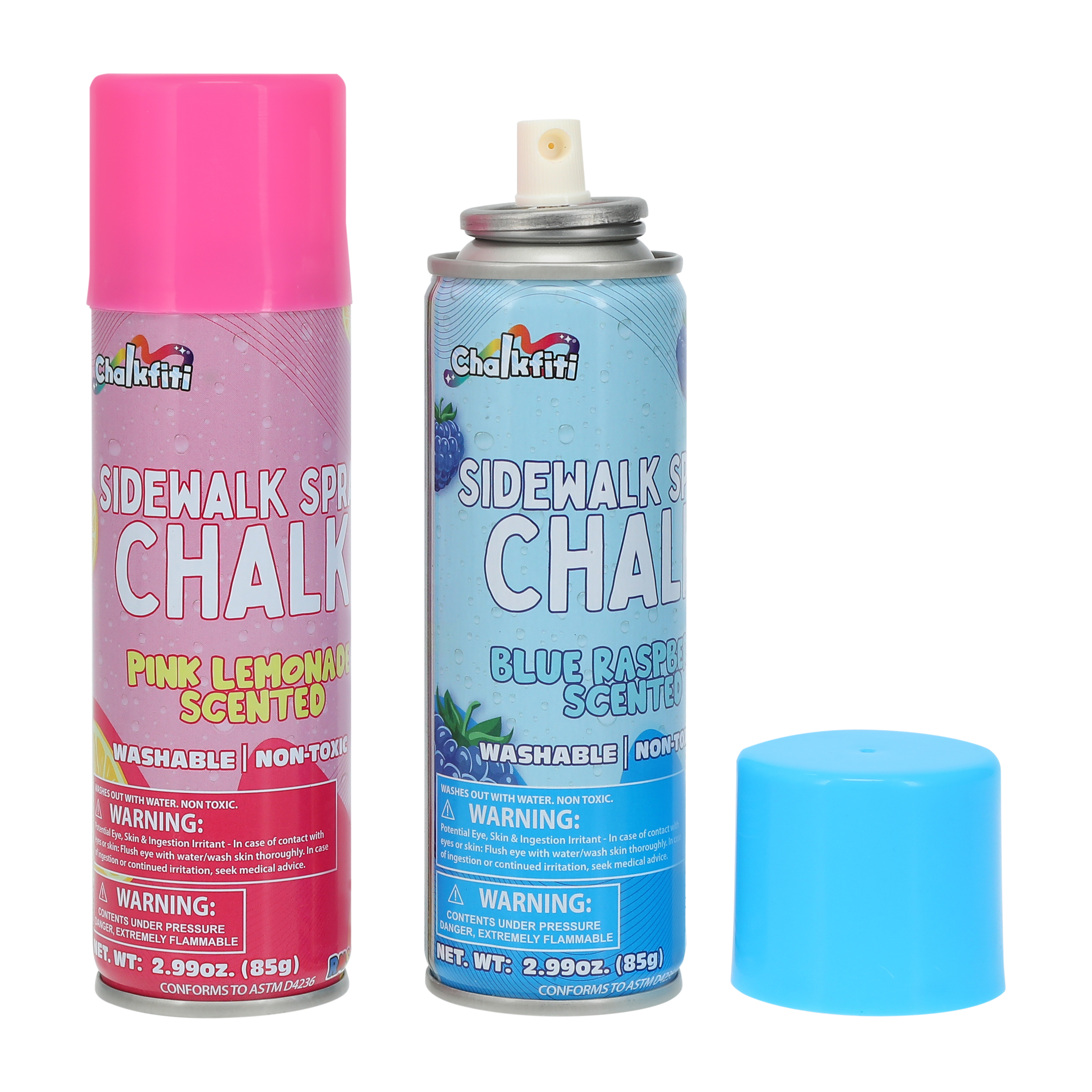 Chalkfiti Washable Sidewalk Spray Chalk 2-Pack 2.99oz