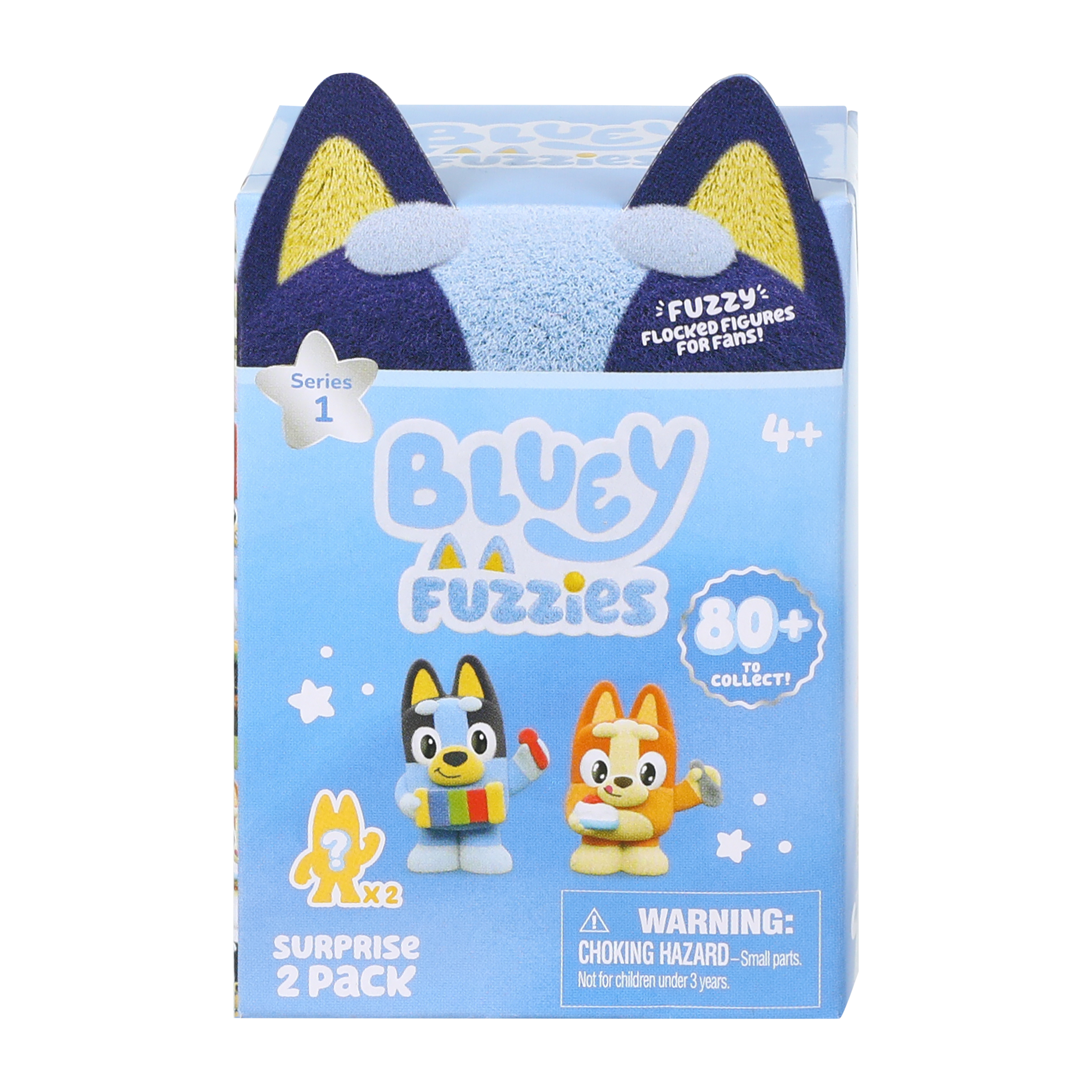 Bluey® Fuzzies Surprise Collectible Figures 2‑Pack