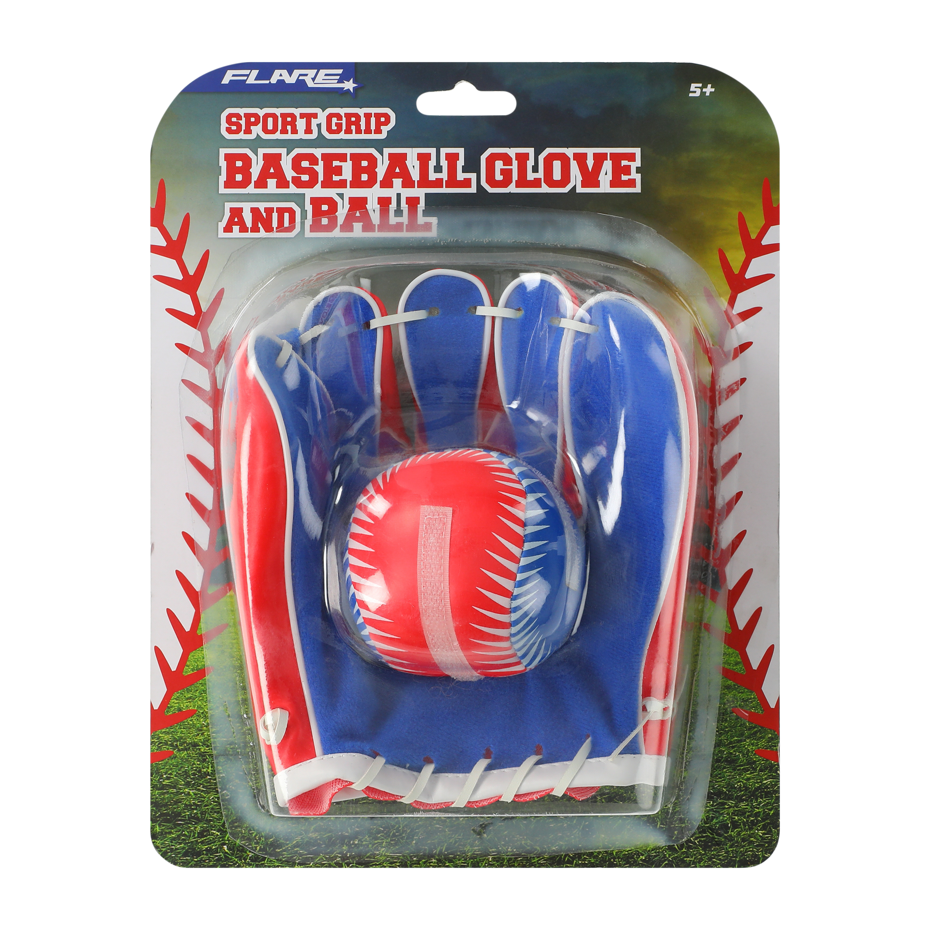 Flare Short Grip Baseball Glove And Ball Set