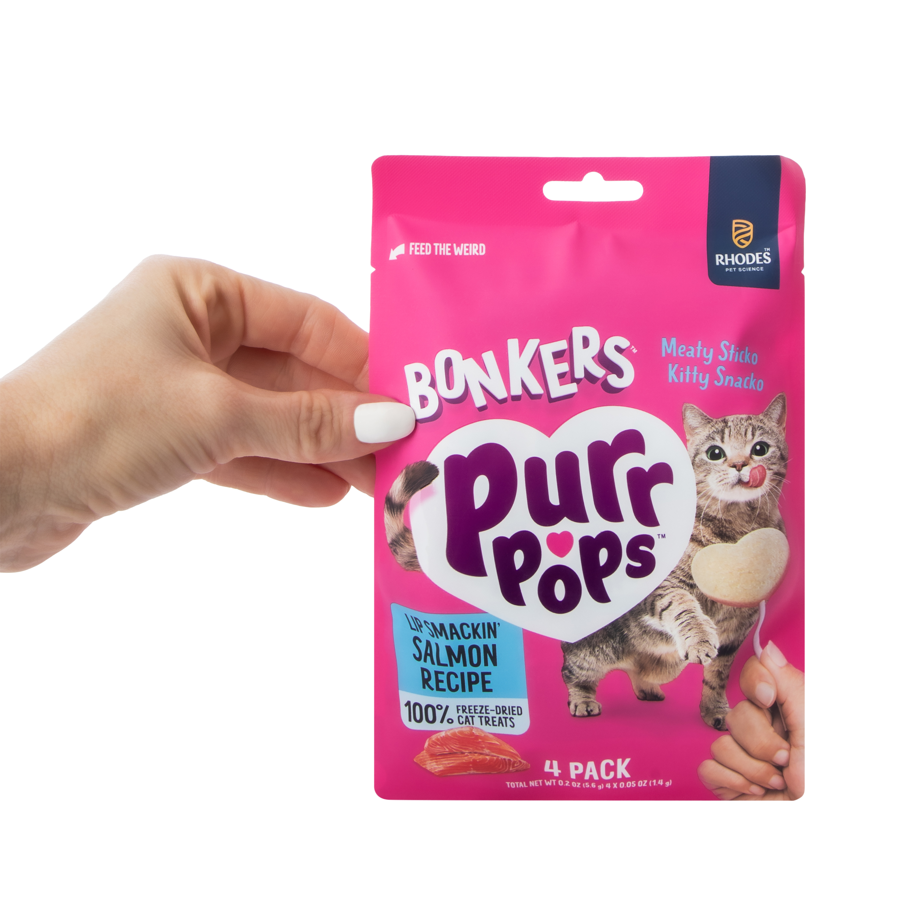 Bonkers™ Purr Pops™ Salmon Meat Stick 4-Pack
