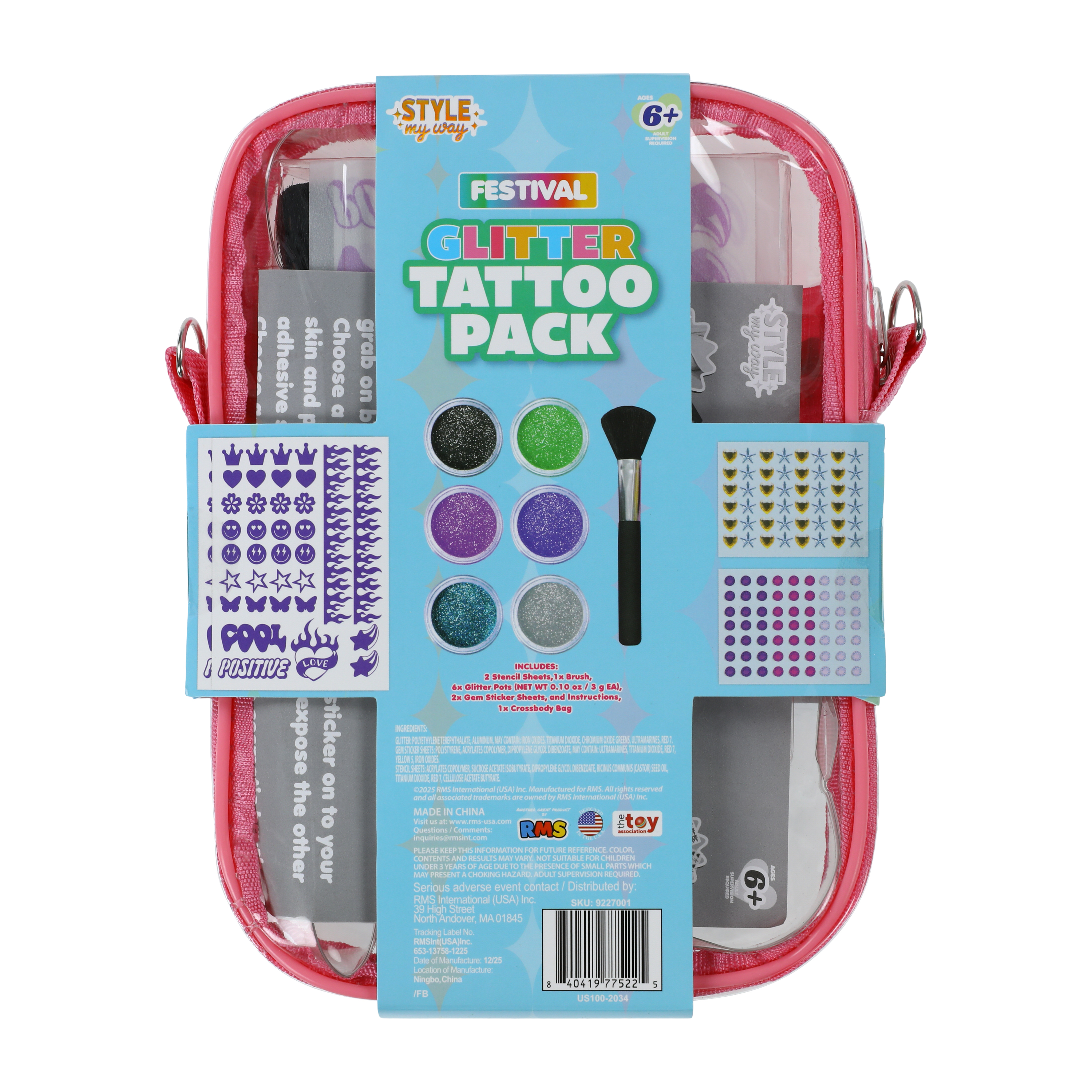 Style My Way Festival Glitter Tattoo Pack