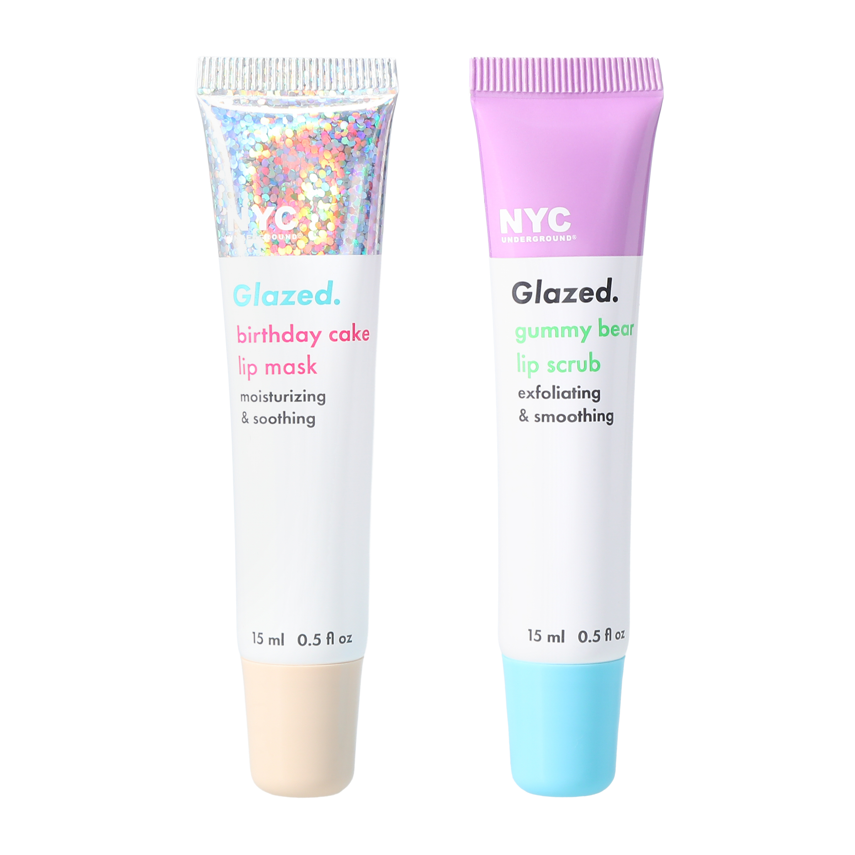 NYC Underground® Glazed Lip Mask & Scrub 2-Pack Set