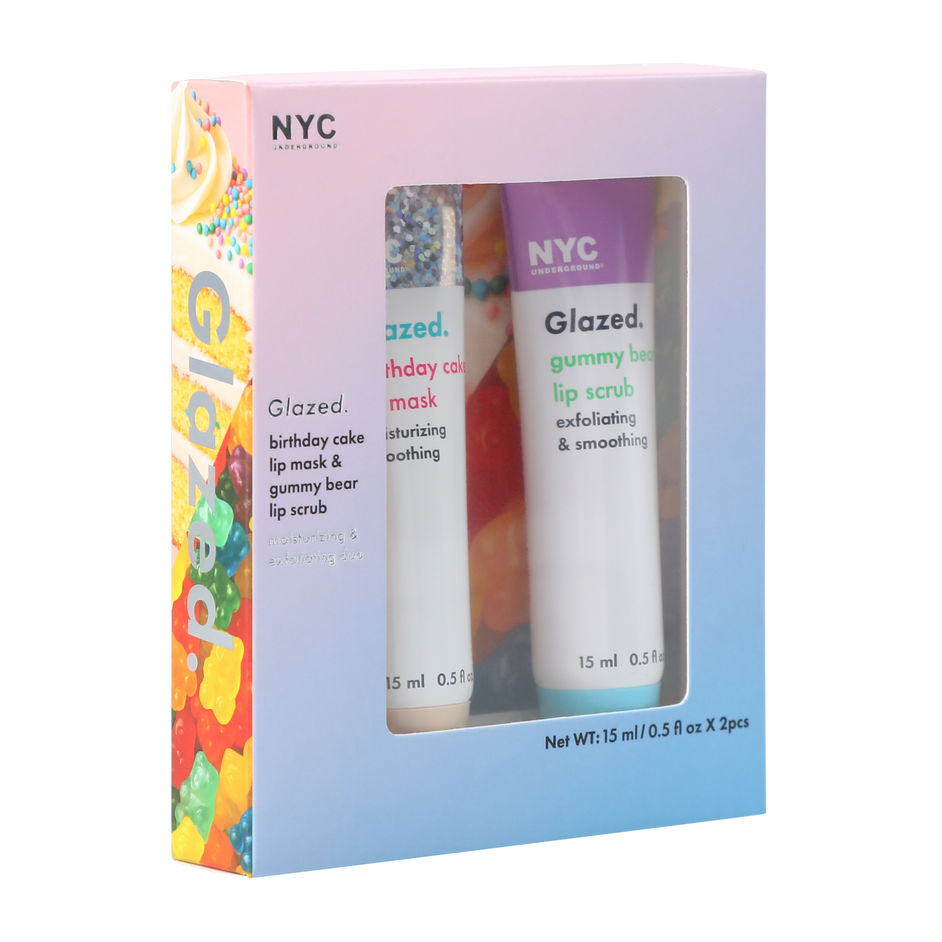 NYC Underground® Glazed Lip Mask & Scrub 2-Pack Set