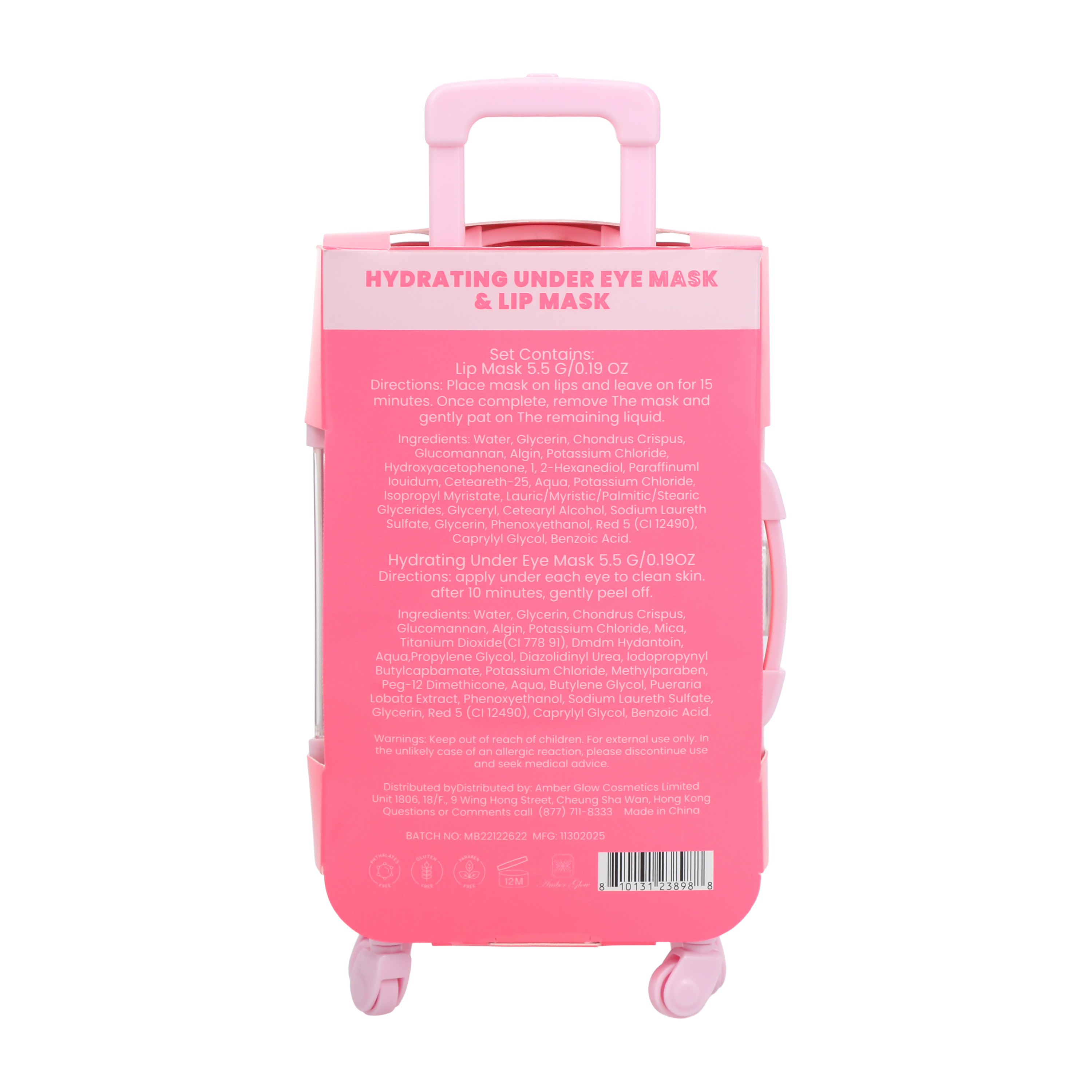 Luggage Hydrating Under Eye Mask & Lip Mask Set