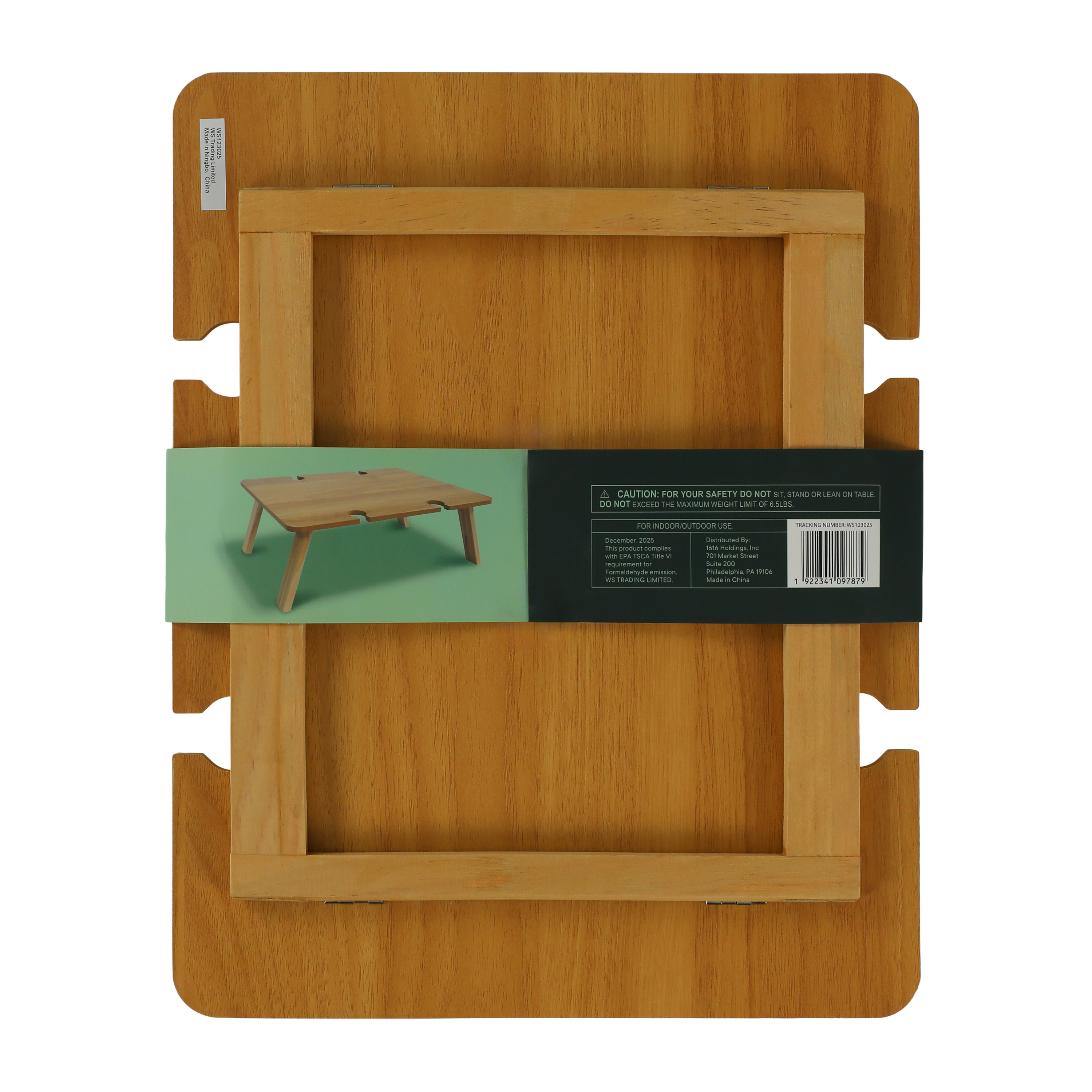 Foldable Wood Table Cupholder