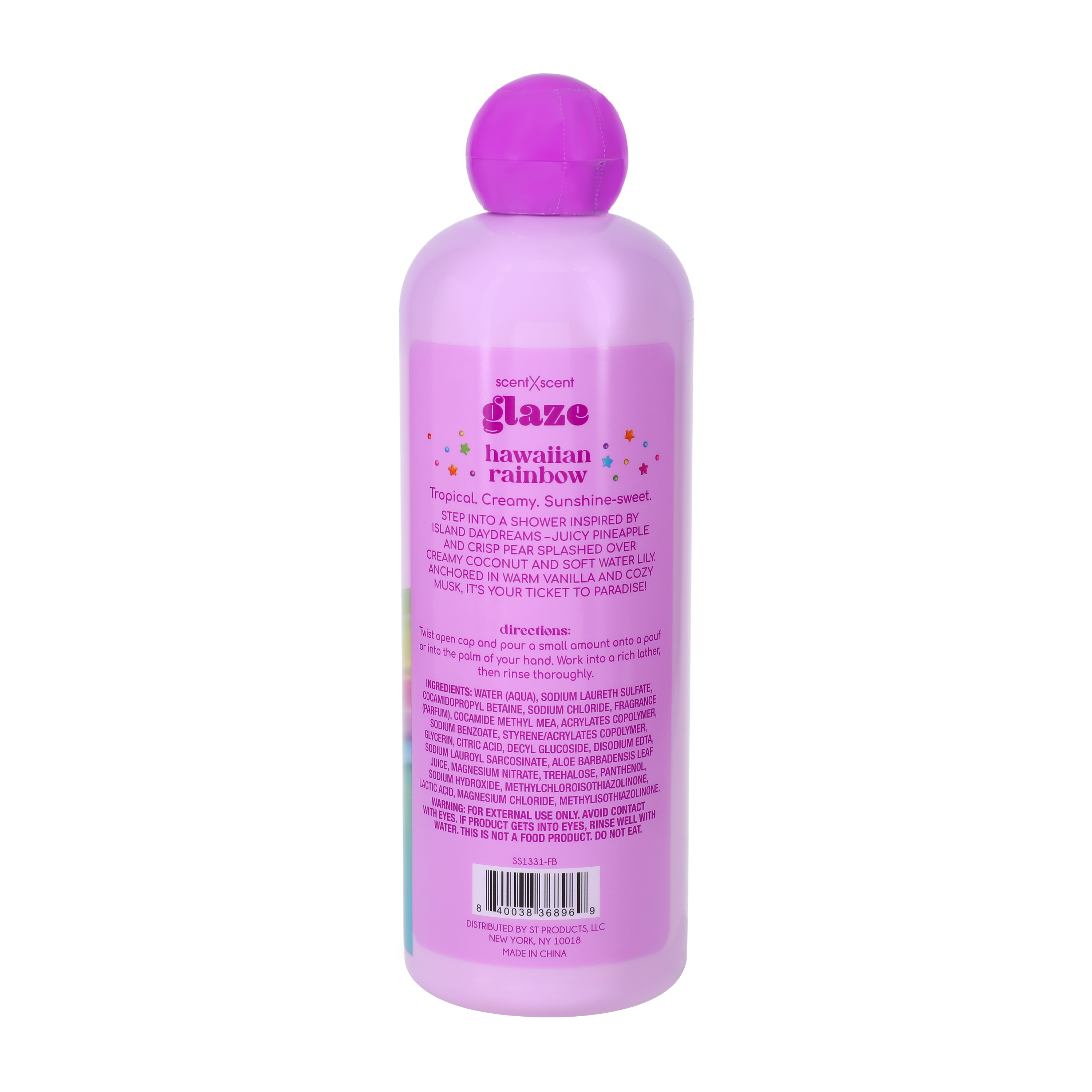 ScentXScent Glaze Hawaiian Rainbow Body Wash 16oz