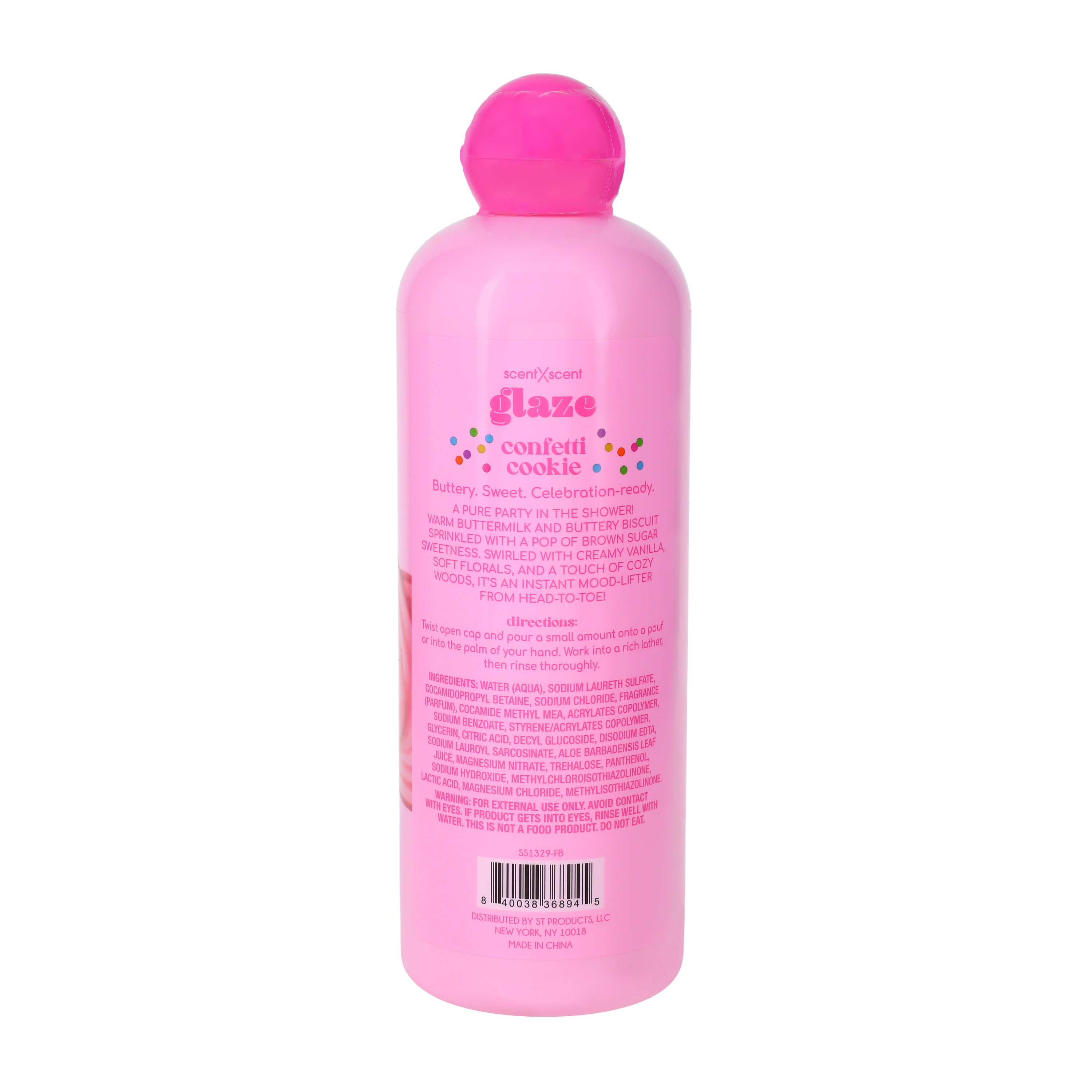 ScentXScent Glaze Confetti Cookie Body Wash 16oz