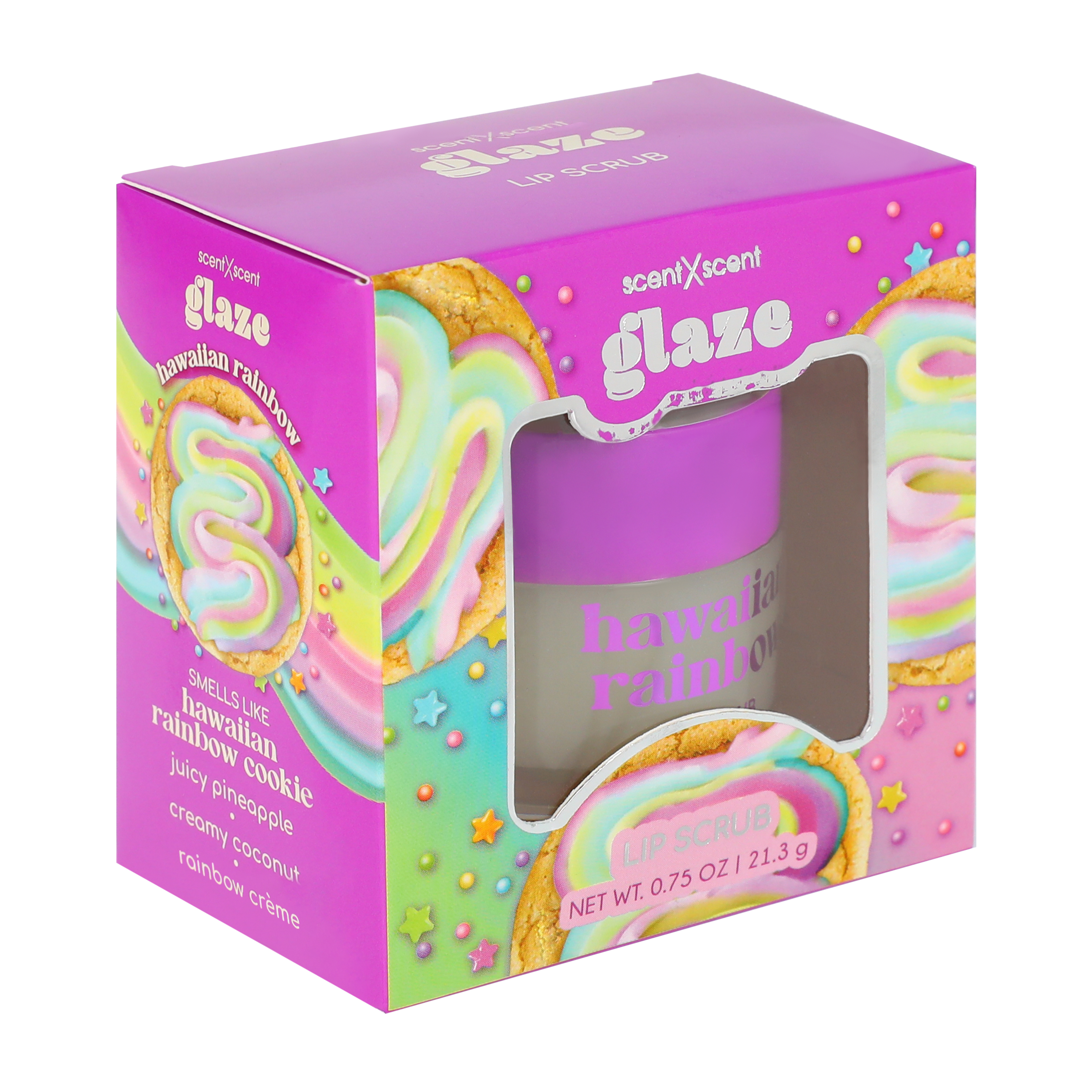 ScentXScent Glaze Hawaiian Rainbow Lip Scrub 0.75oz