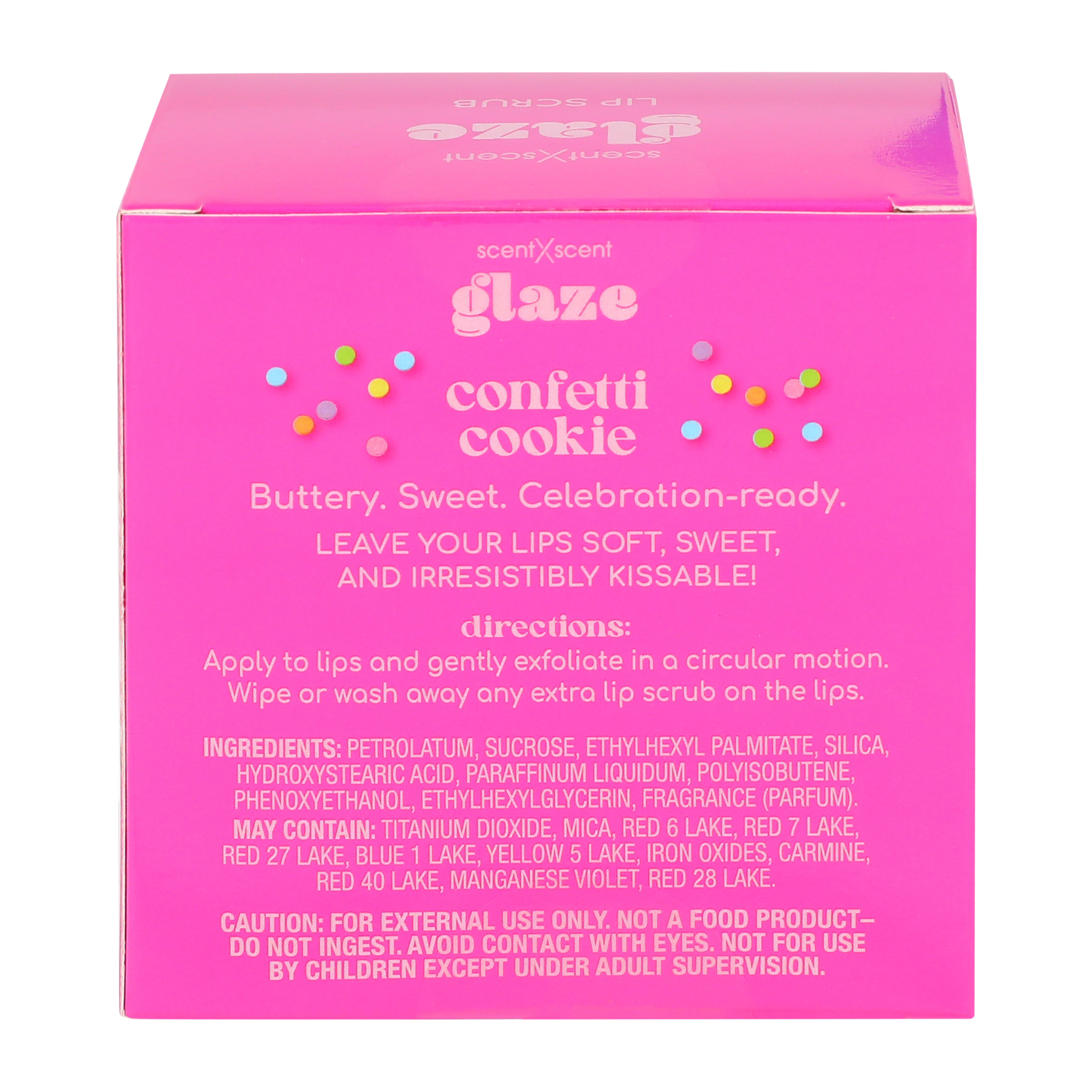ScentXScent Glaze Confetti Cookie Lip Scrub 0.75oz
