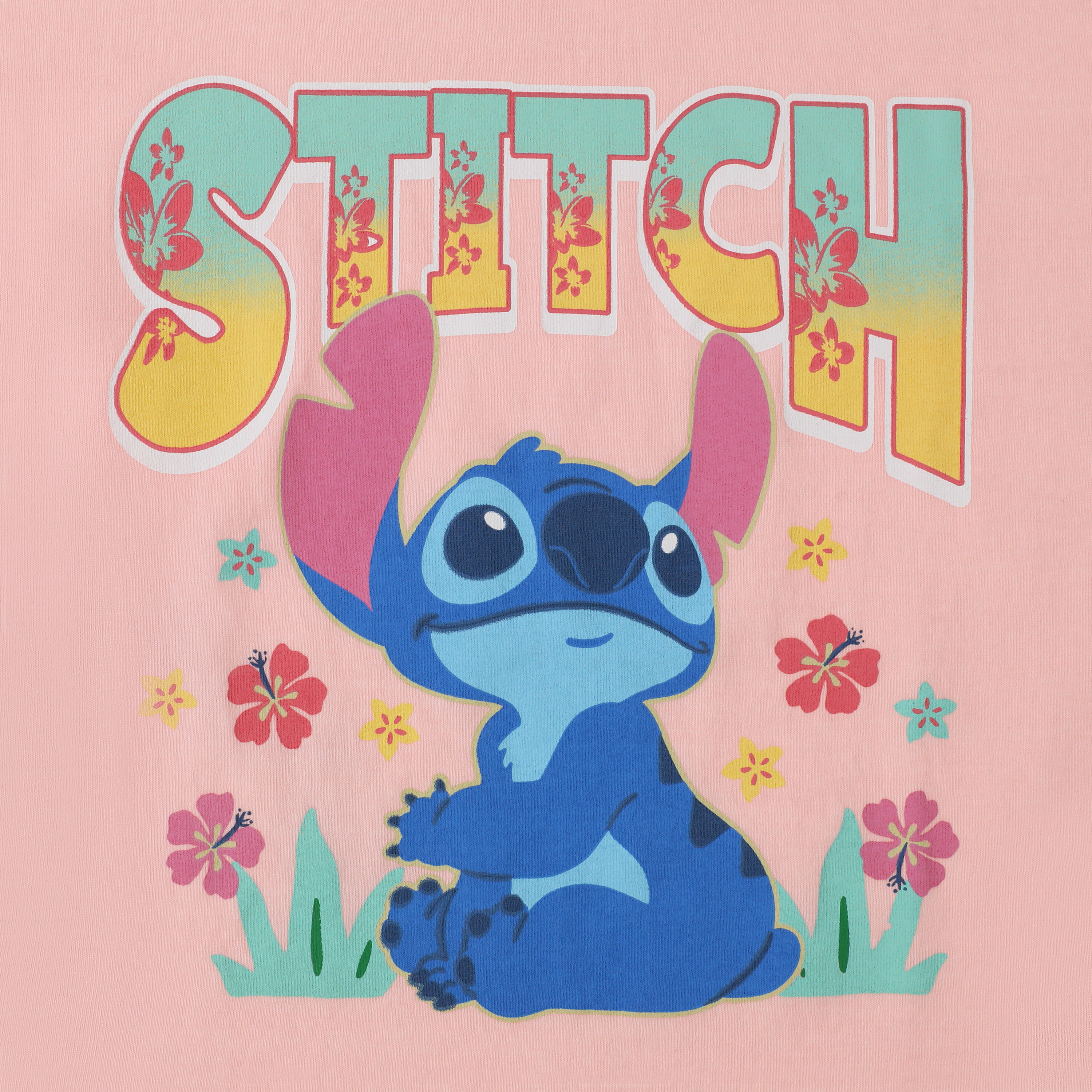 Kids Disney Stitch Flowers Graphic Tee