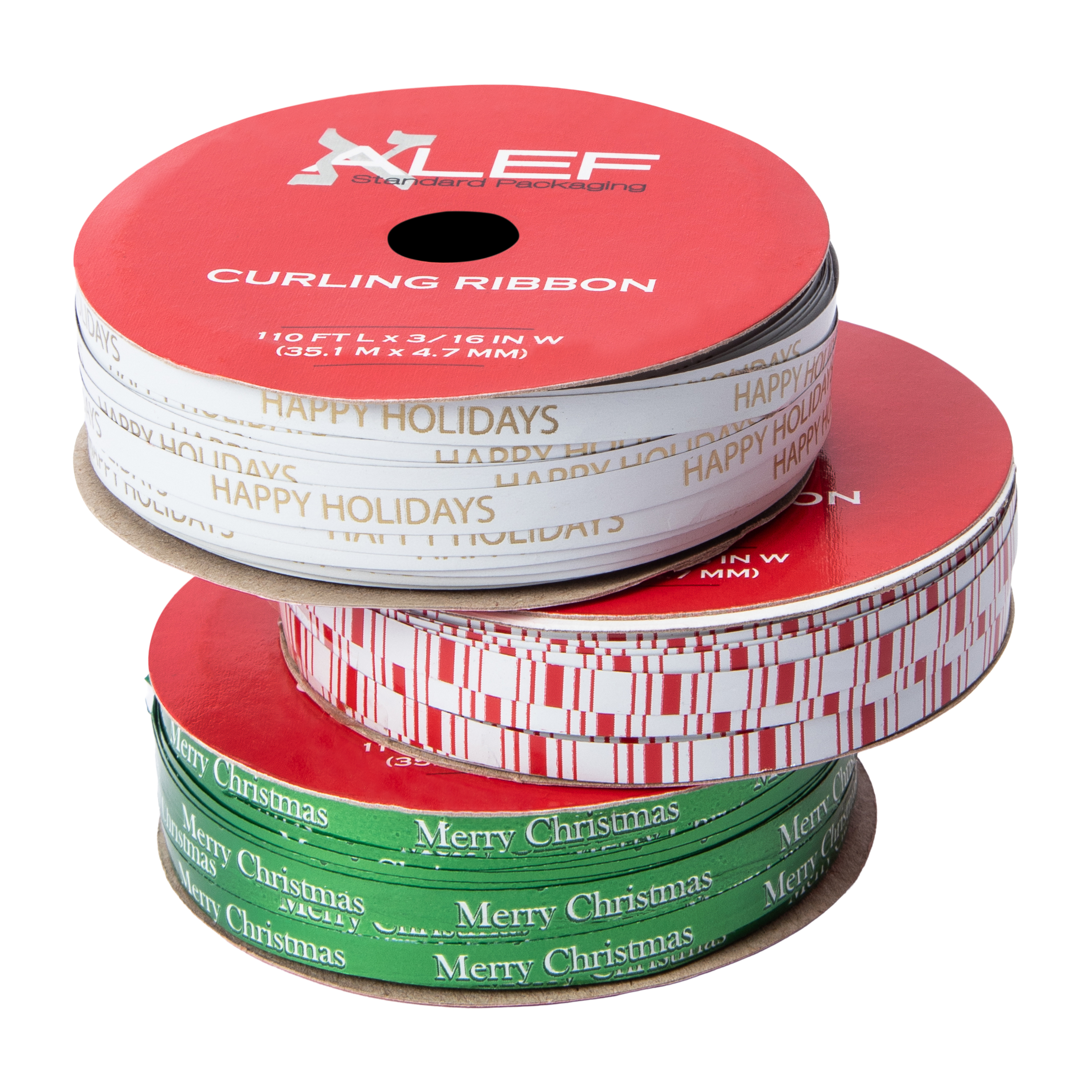 Alef Christmas Curling Ribbon 110ft. (Styles May Vary)