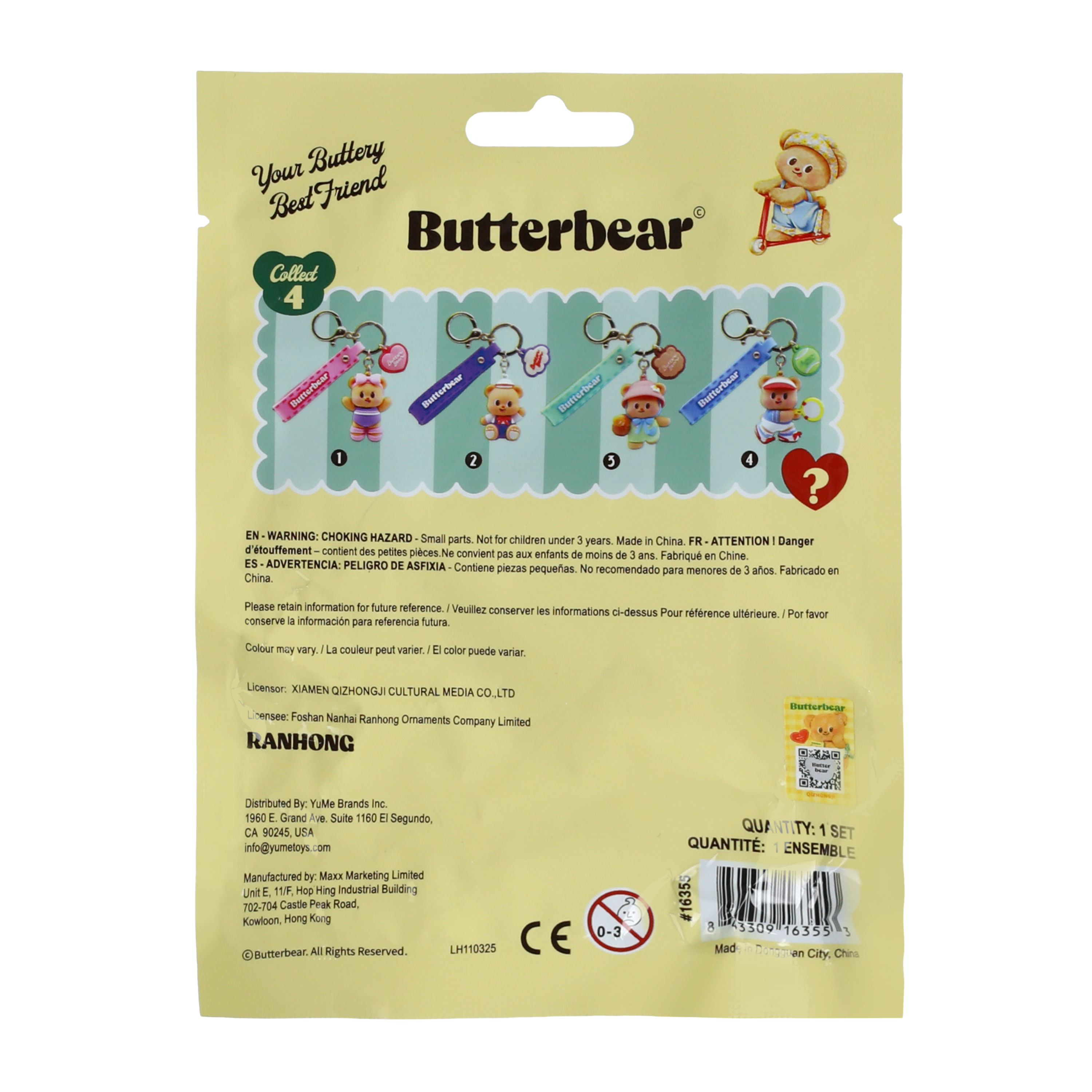 Butterbear® Blind Bag Keychain (Styles May Vary)