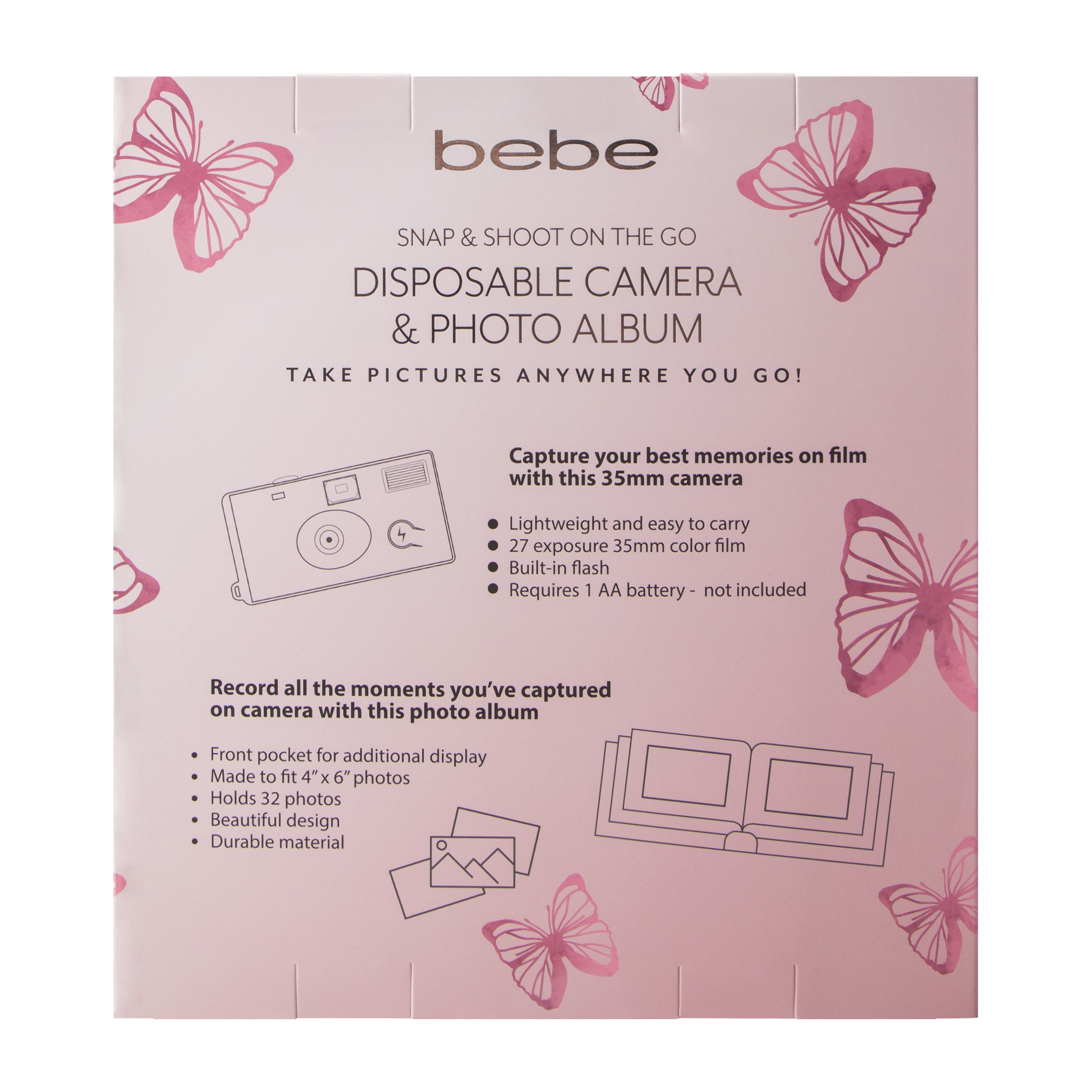 Bebe Disposable Camera & Photo Album Set