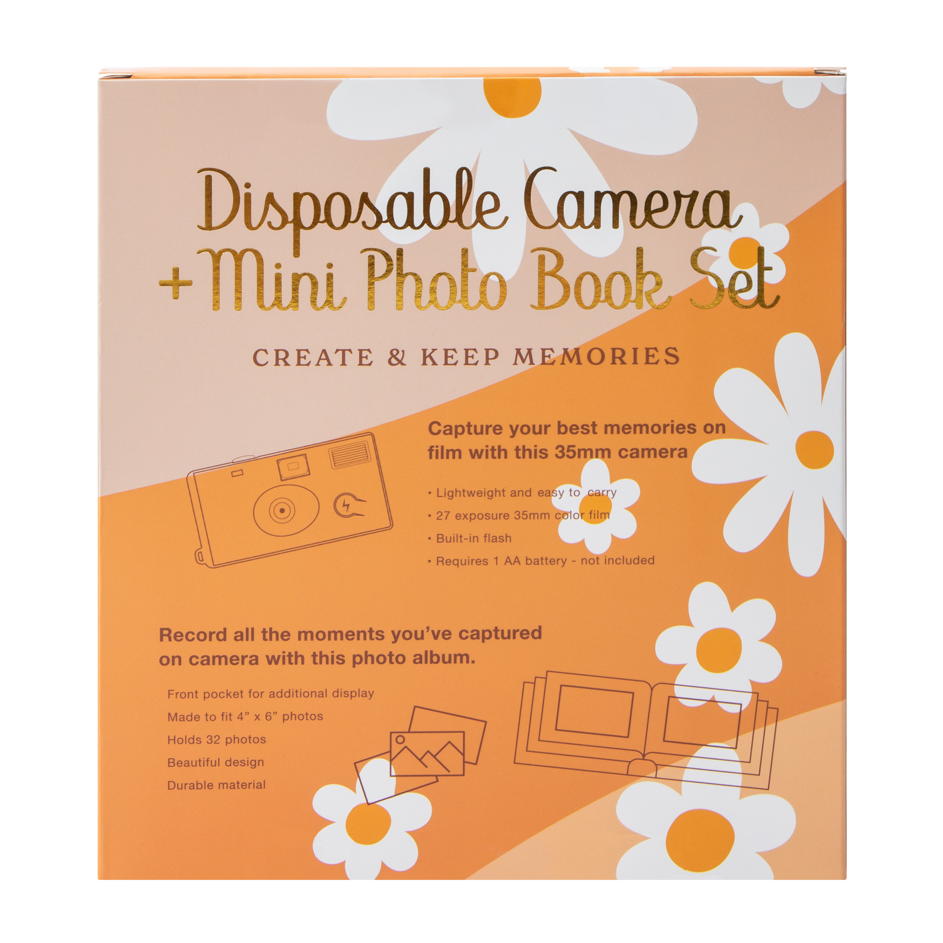 Disposable Camera + Mini Photo Book Set