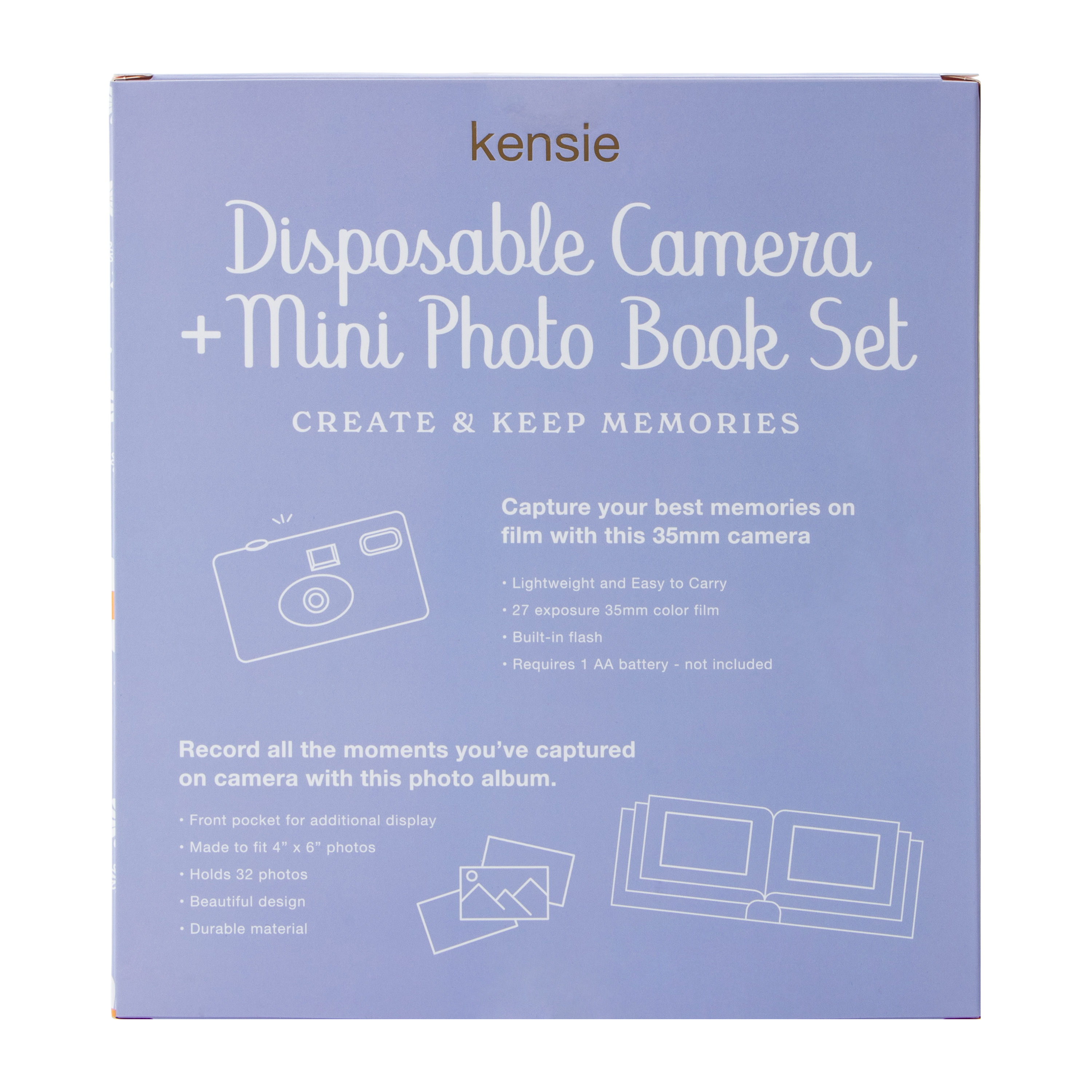 Disposable Camera + Mini Photo Book Set