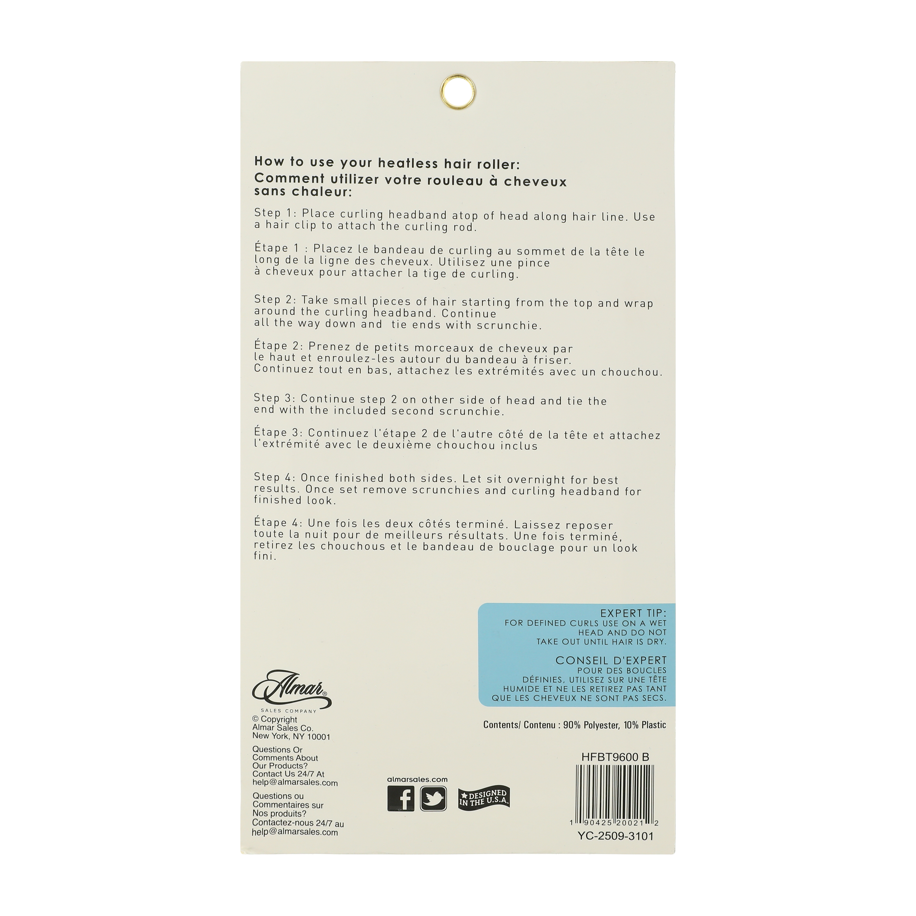 Satin Hair Curler Set 4-Pack