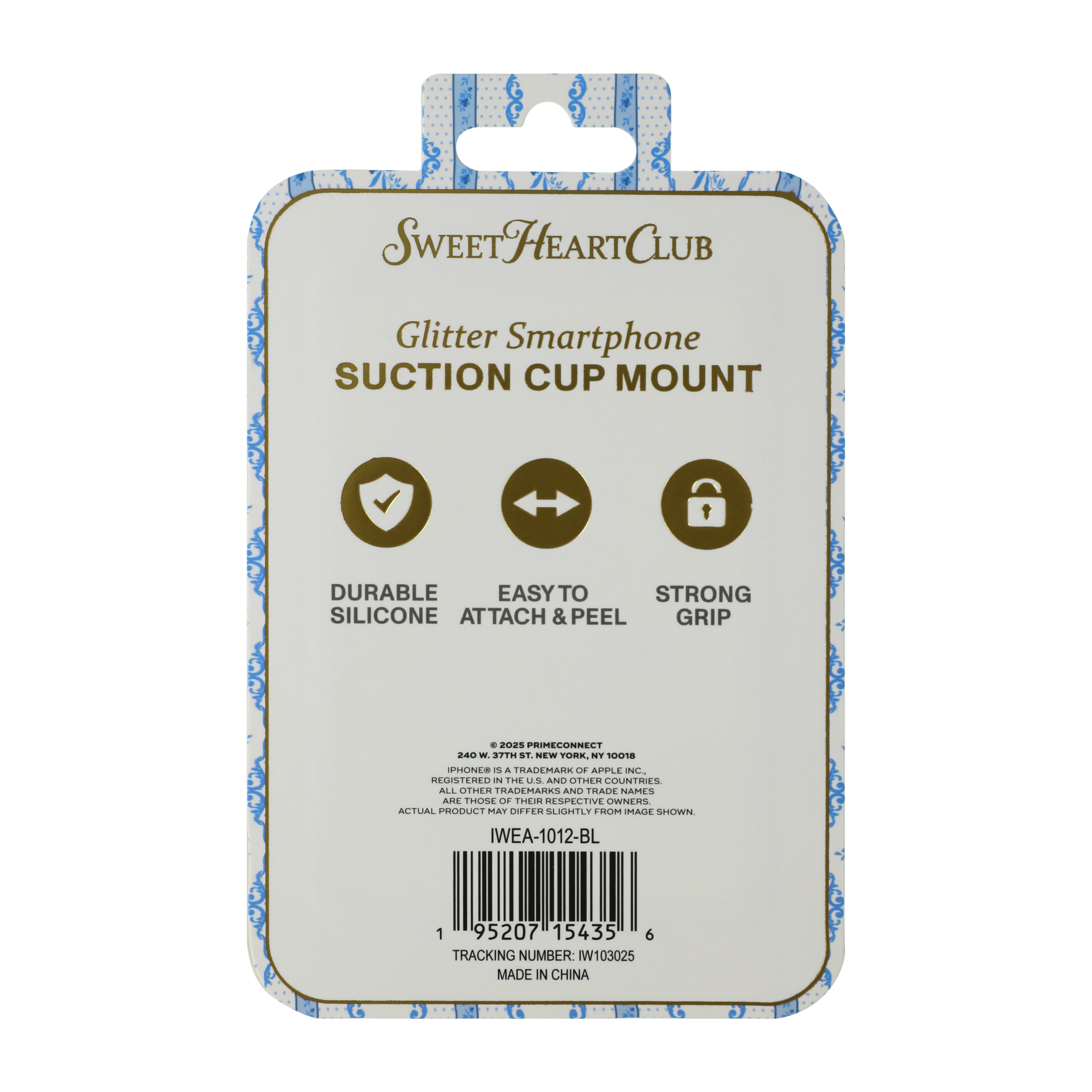 Sweet Heart Club Glitter Smartphone Suction Cup Mount