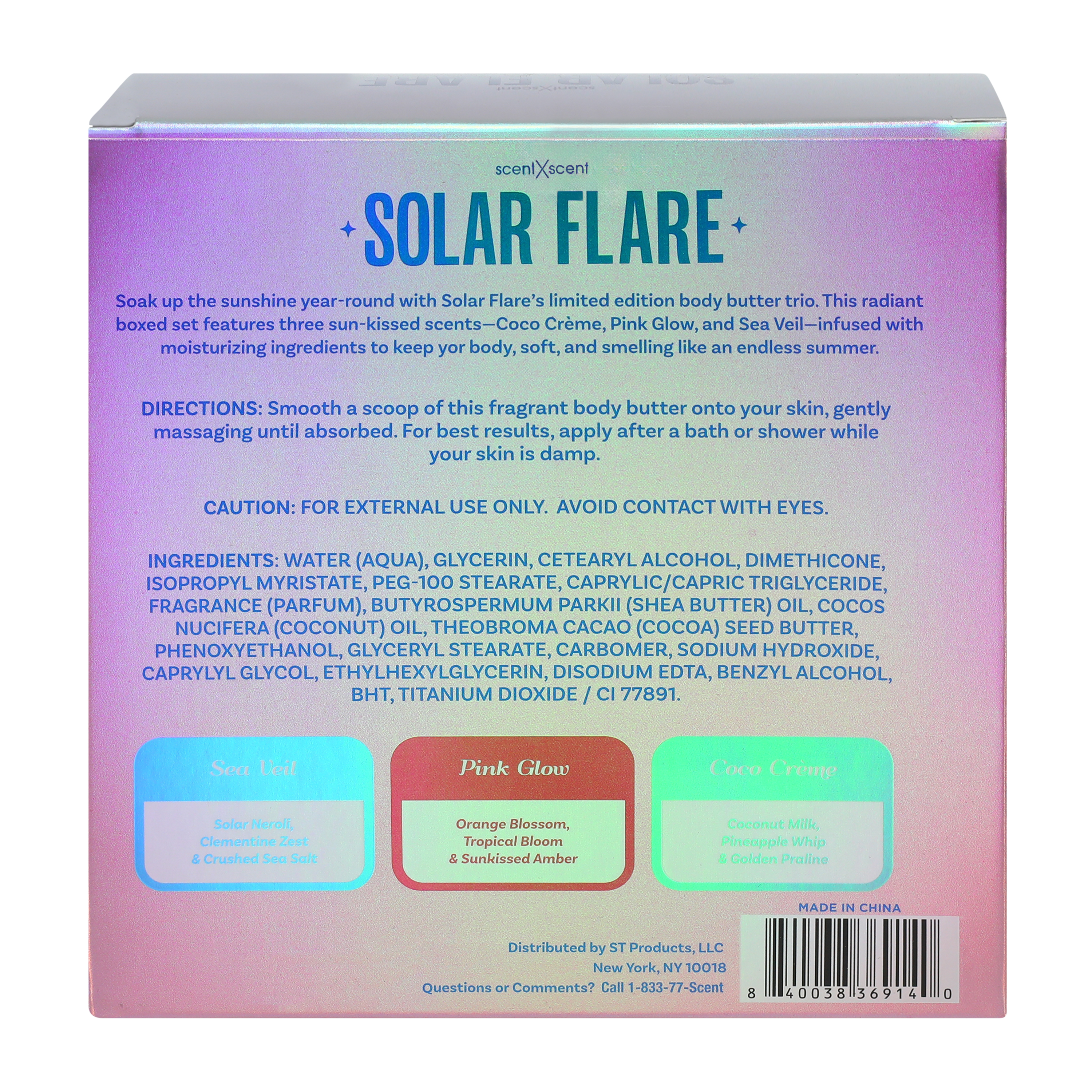 ScentXScent Solar Flare Limited Body Butter Trio 1.7oz