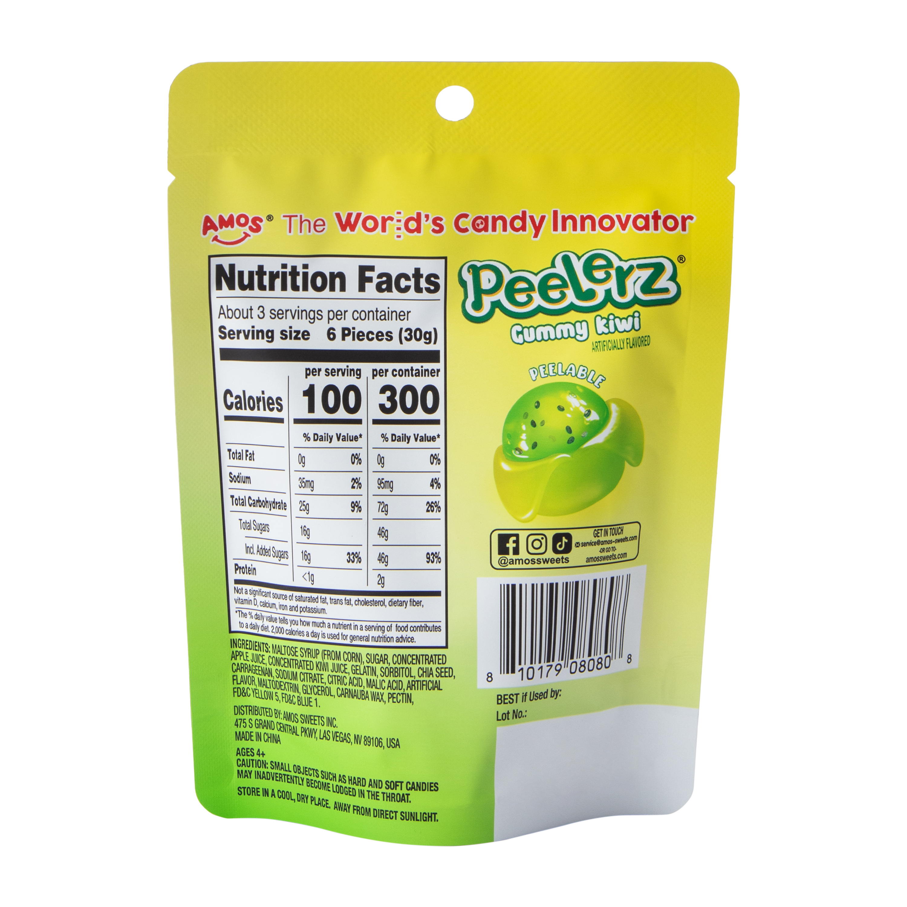 Peelerz Kiwi Gummy Candy 3oz