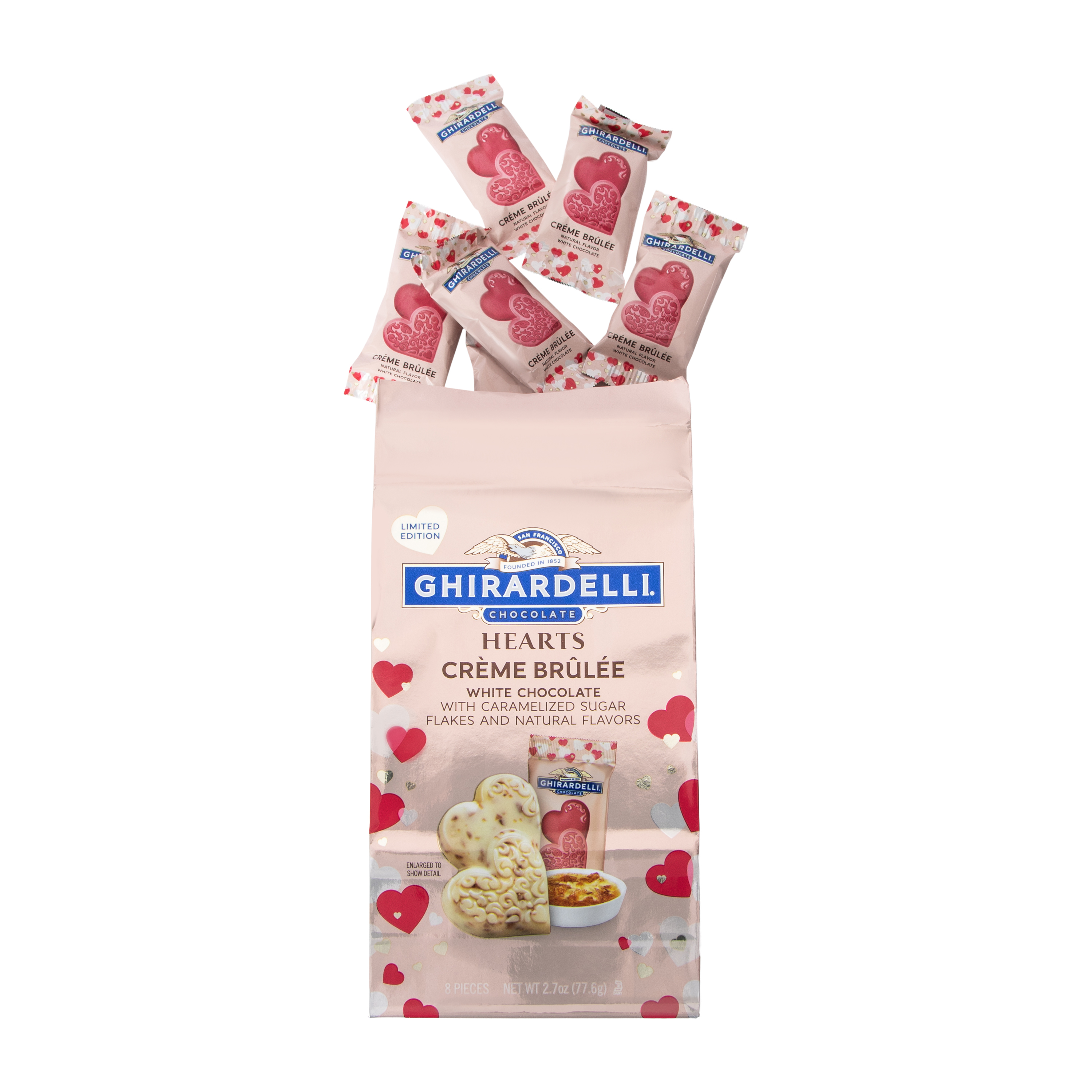 Ghirardelli® Limited Edition Hearts Crème Brulee Chocolates 2.7oz