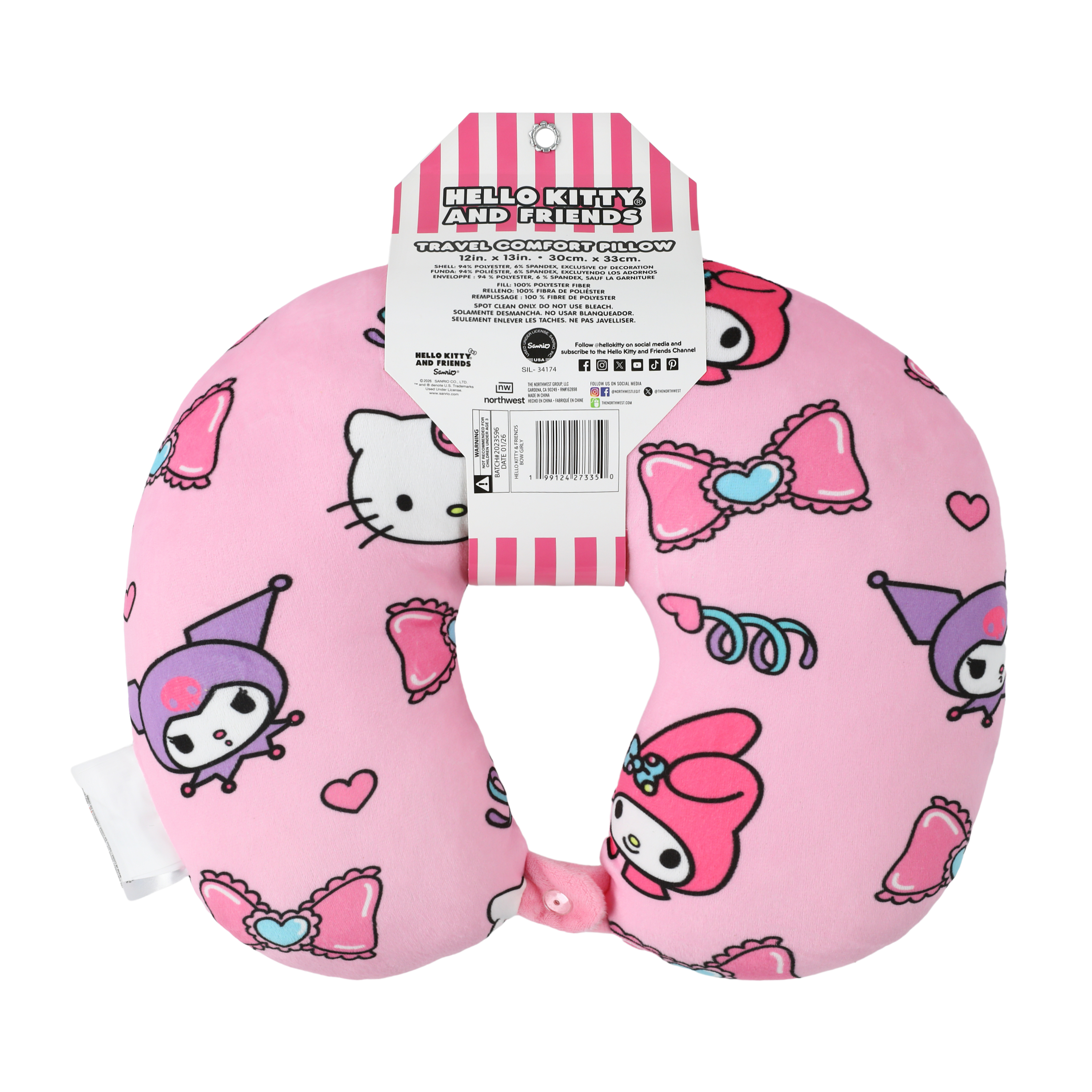 Hello Kitty And Friends® Travel Comfort Pillow