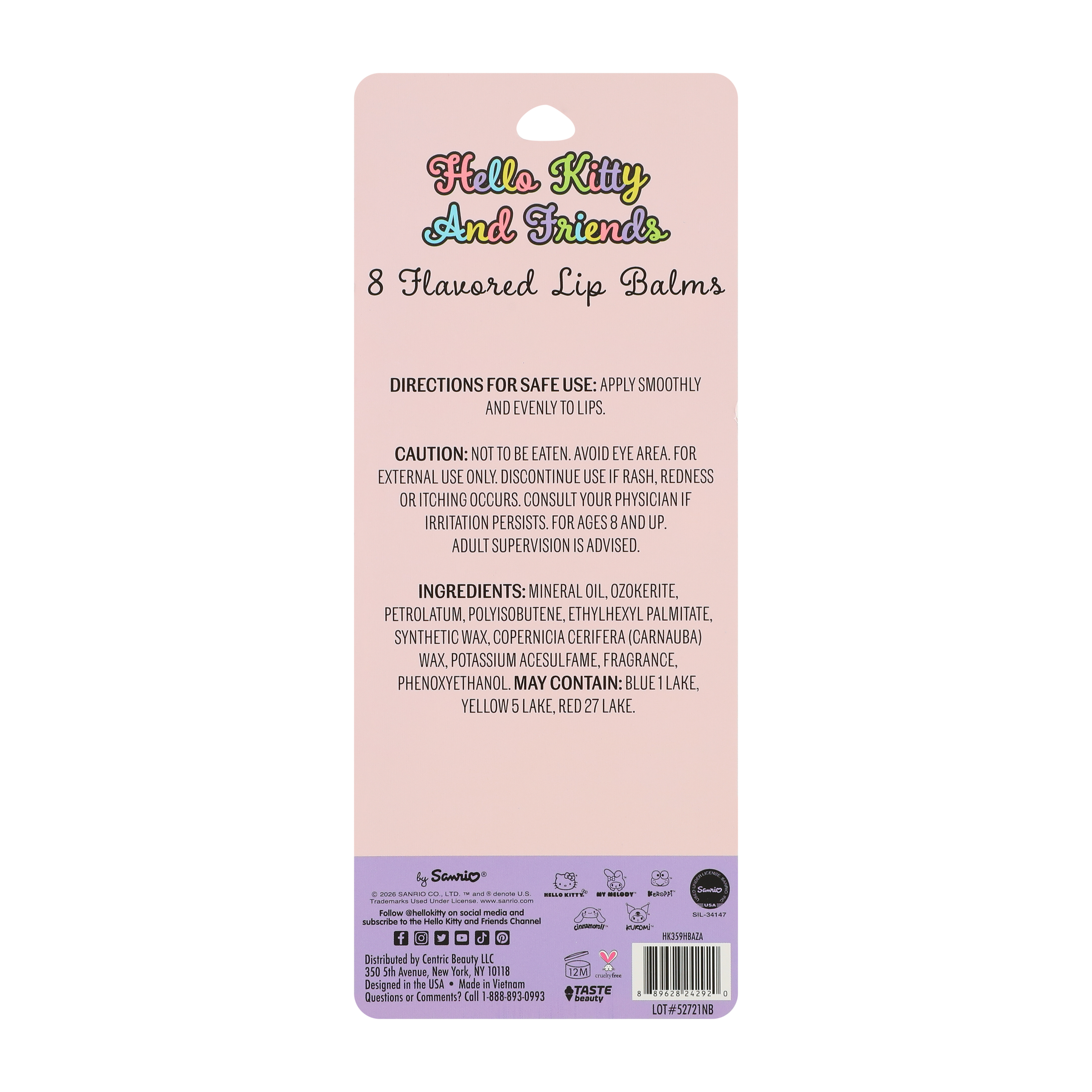 Hello Kitty And Friends® Flavored Lip Balms 8-Pack 0.96oz