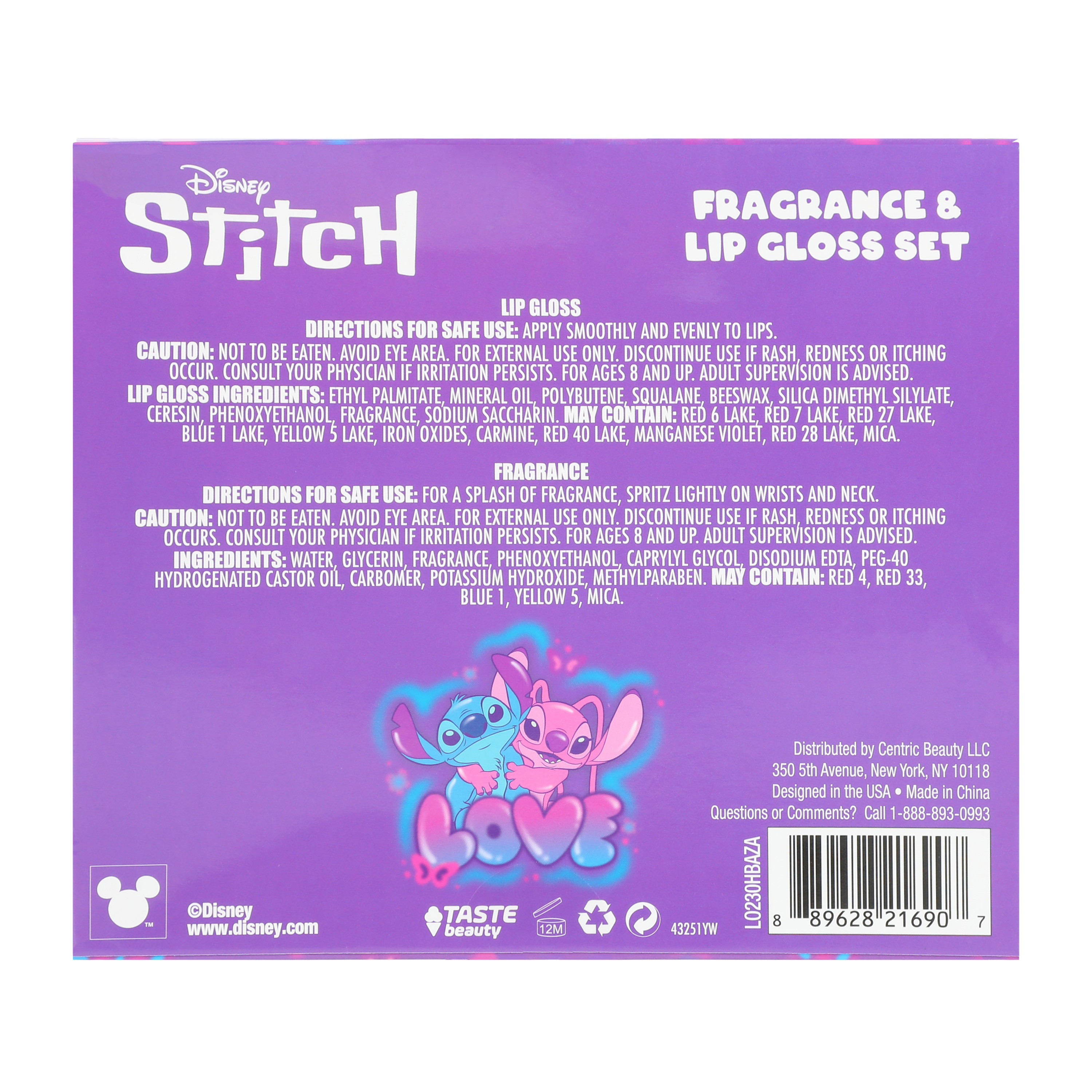 Licensed Fragrance & Lip Gloss Set