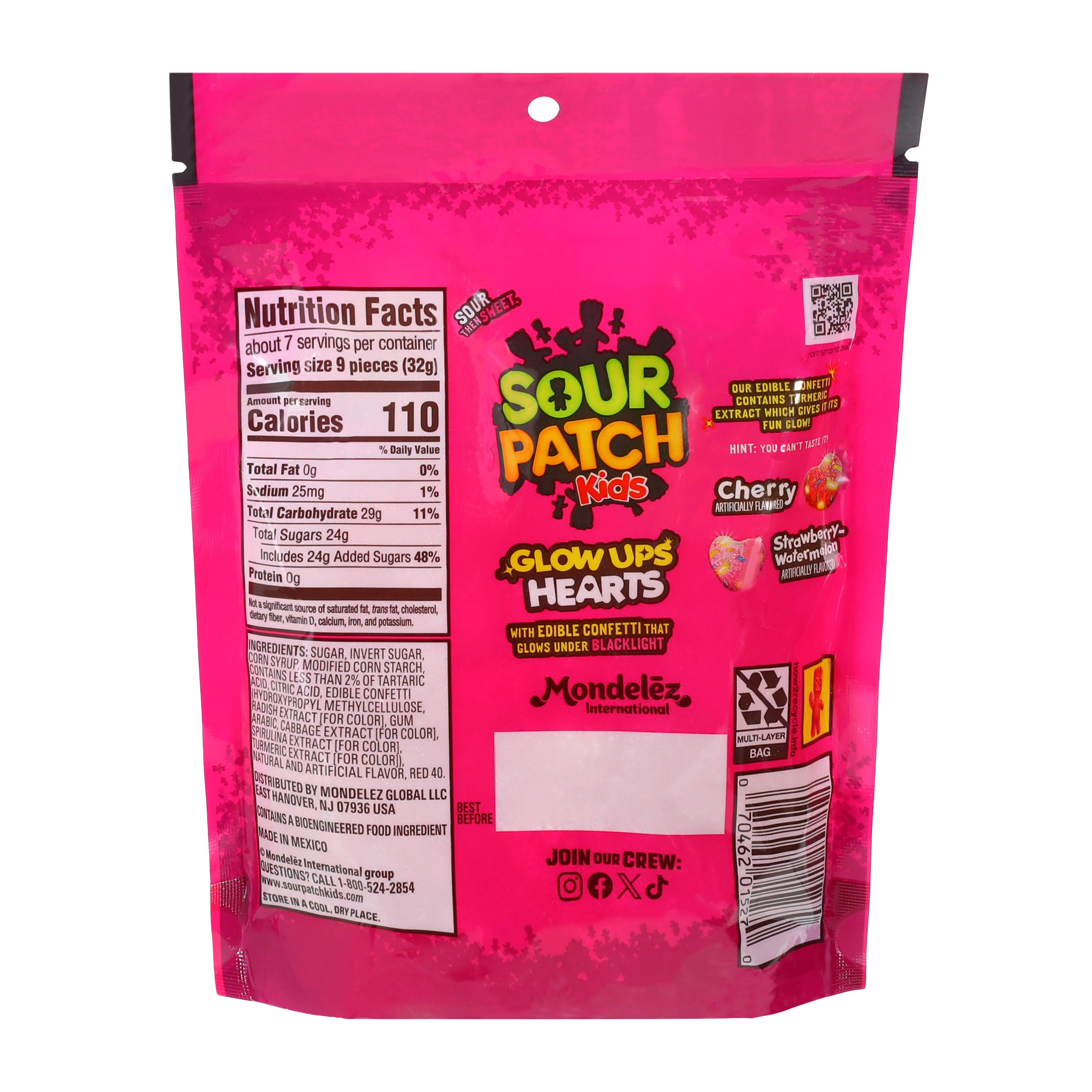 Sour Patch Kids® Glow Ups Hearts Candy 8.4oz
