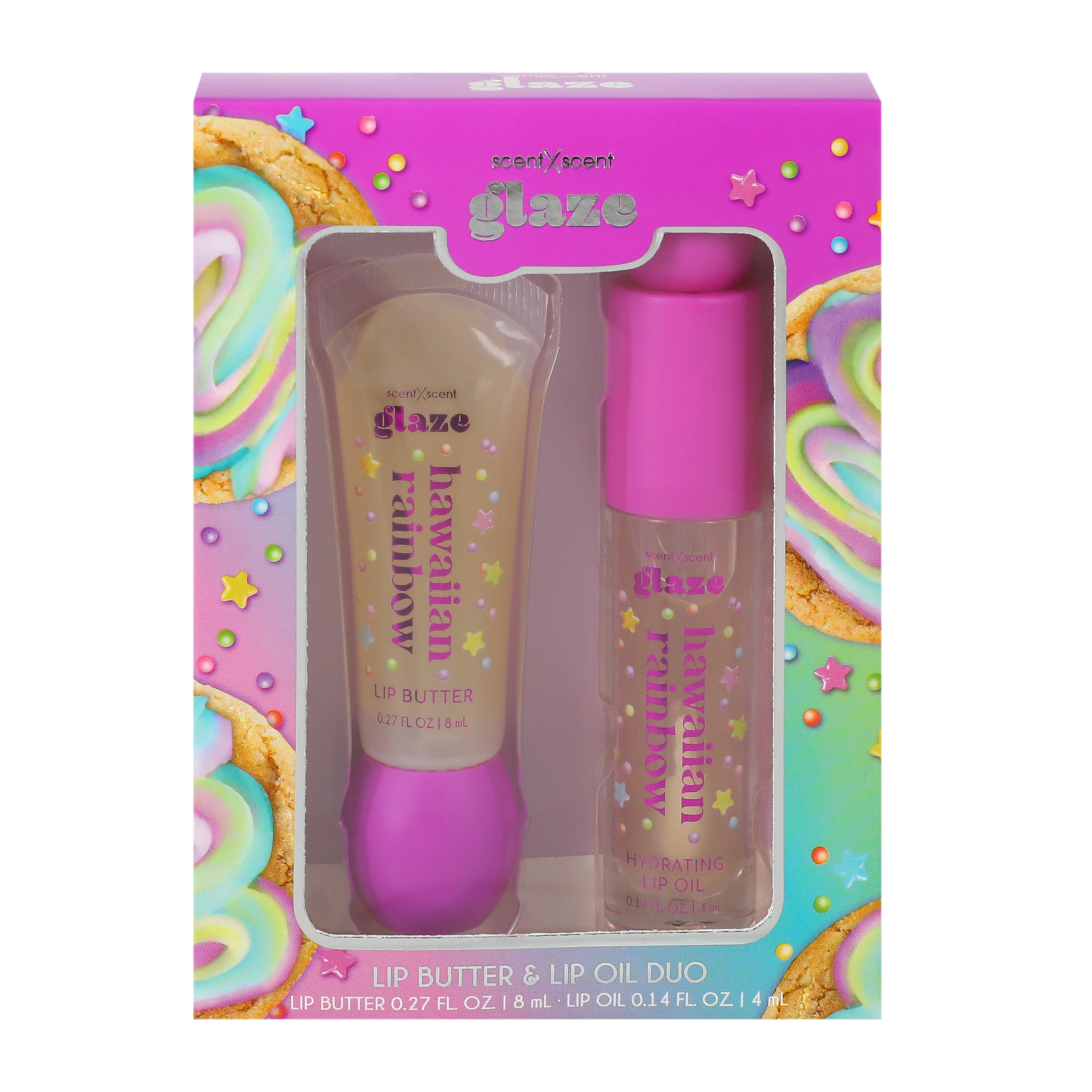 Glaze Hawaiian Rainbow Lip Butter & Oil Duo Set