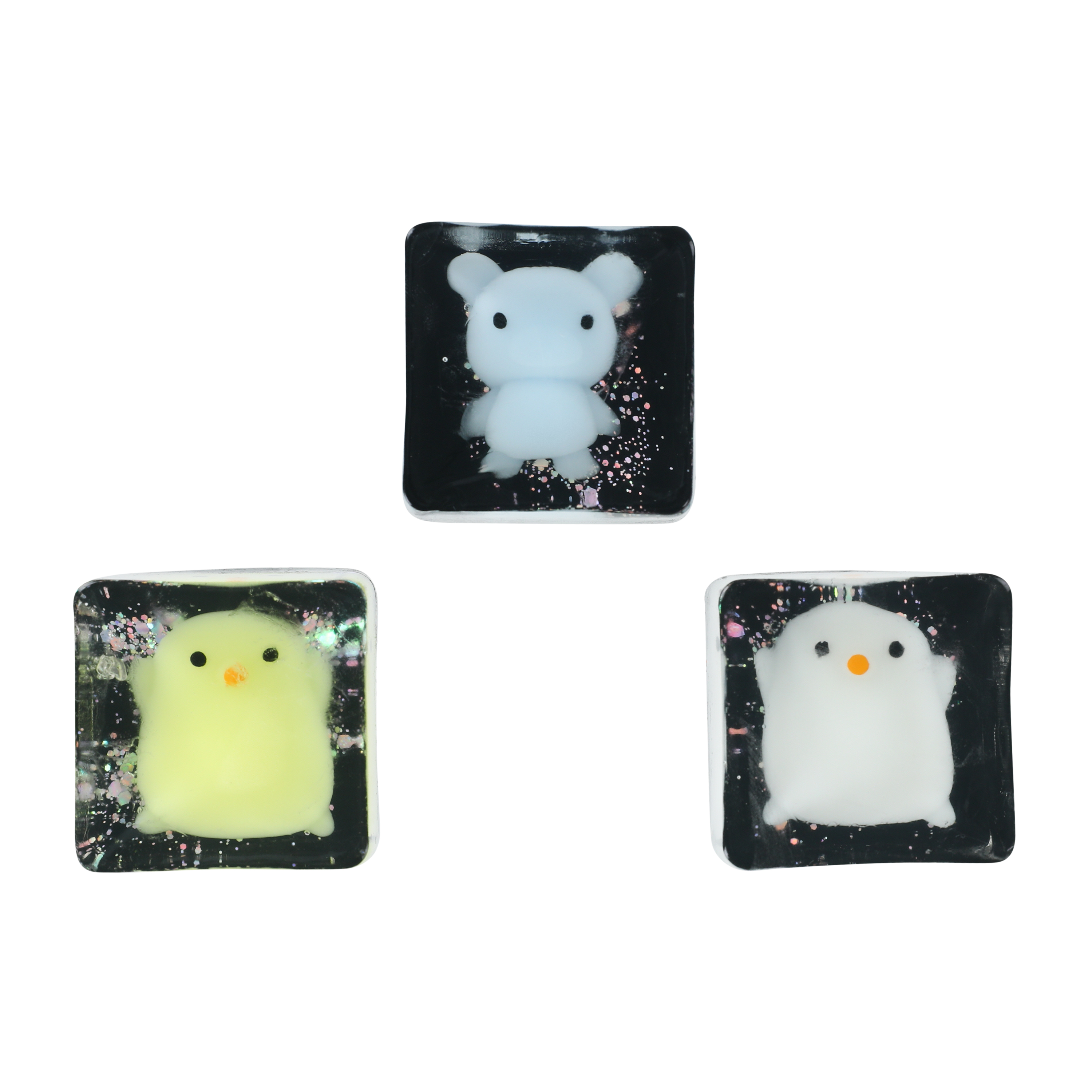ORB Curiosities™ Taba-Licious™ Glow In The Dark Cubes Squish Toy (Styles May Vary)