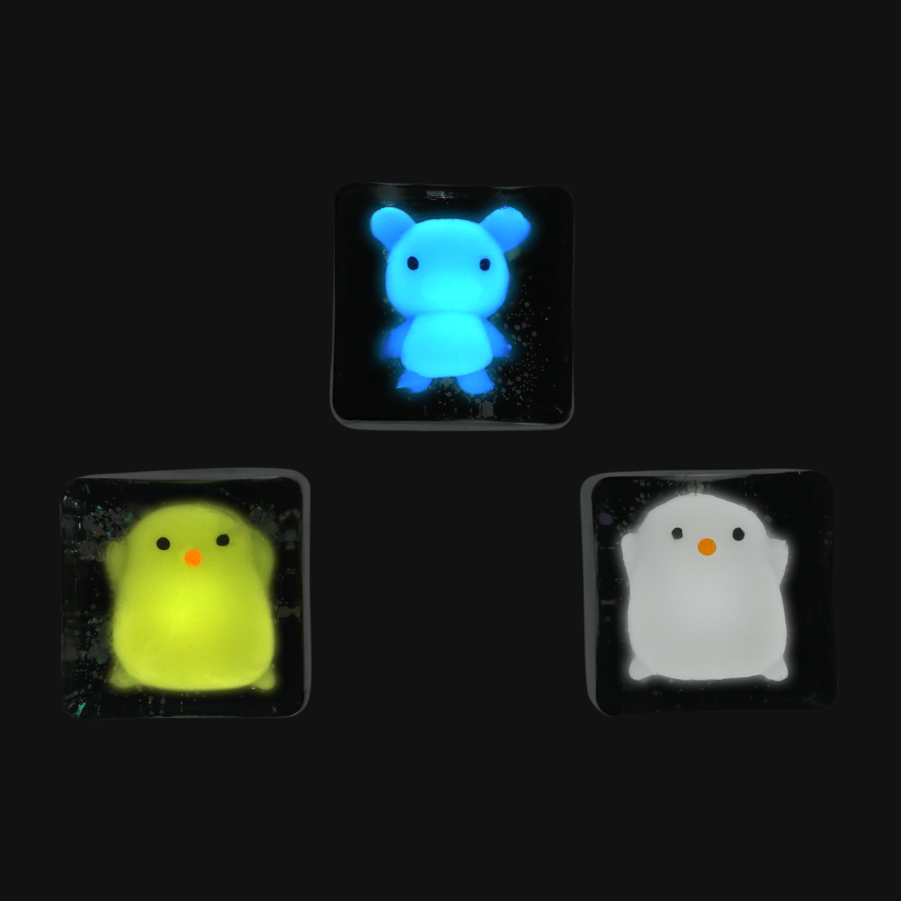 ORB Curiosities™ Taba-Licious™ Glow In The Dark Cubes Squish Toy (Styles May Vary)