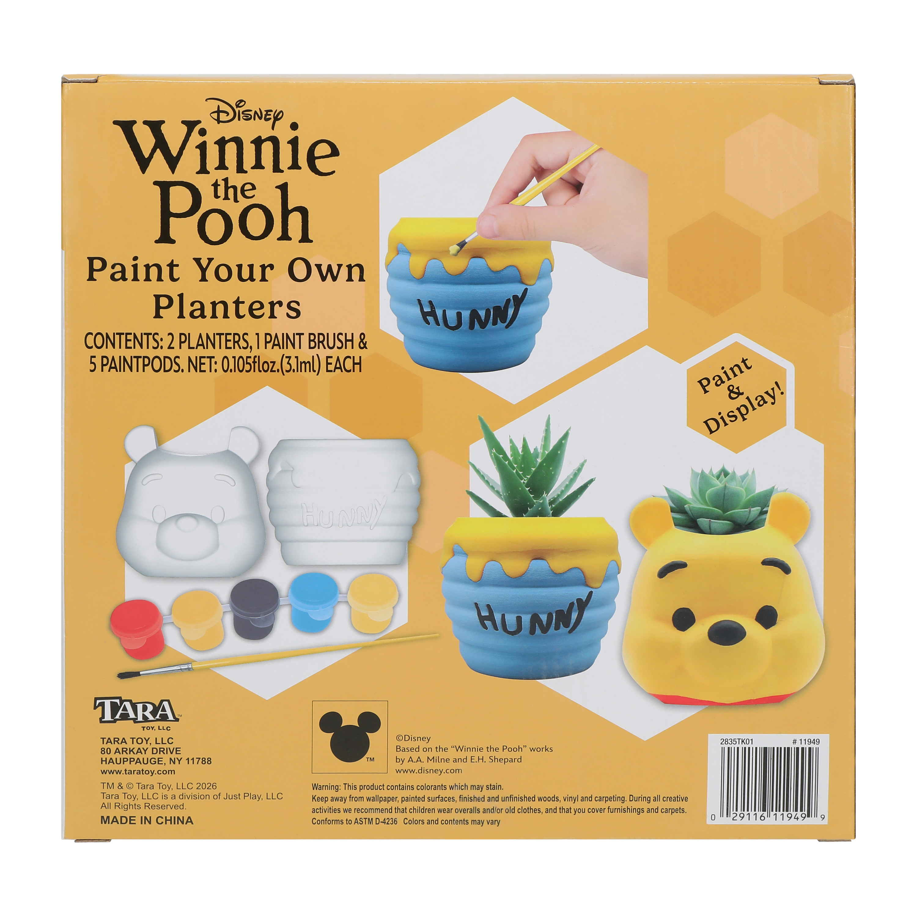 Disney Winnie The Pooh Paint Your Own Planters Set