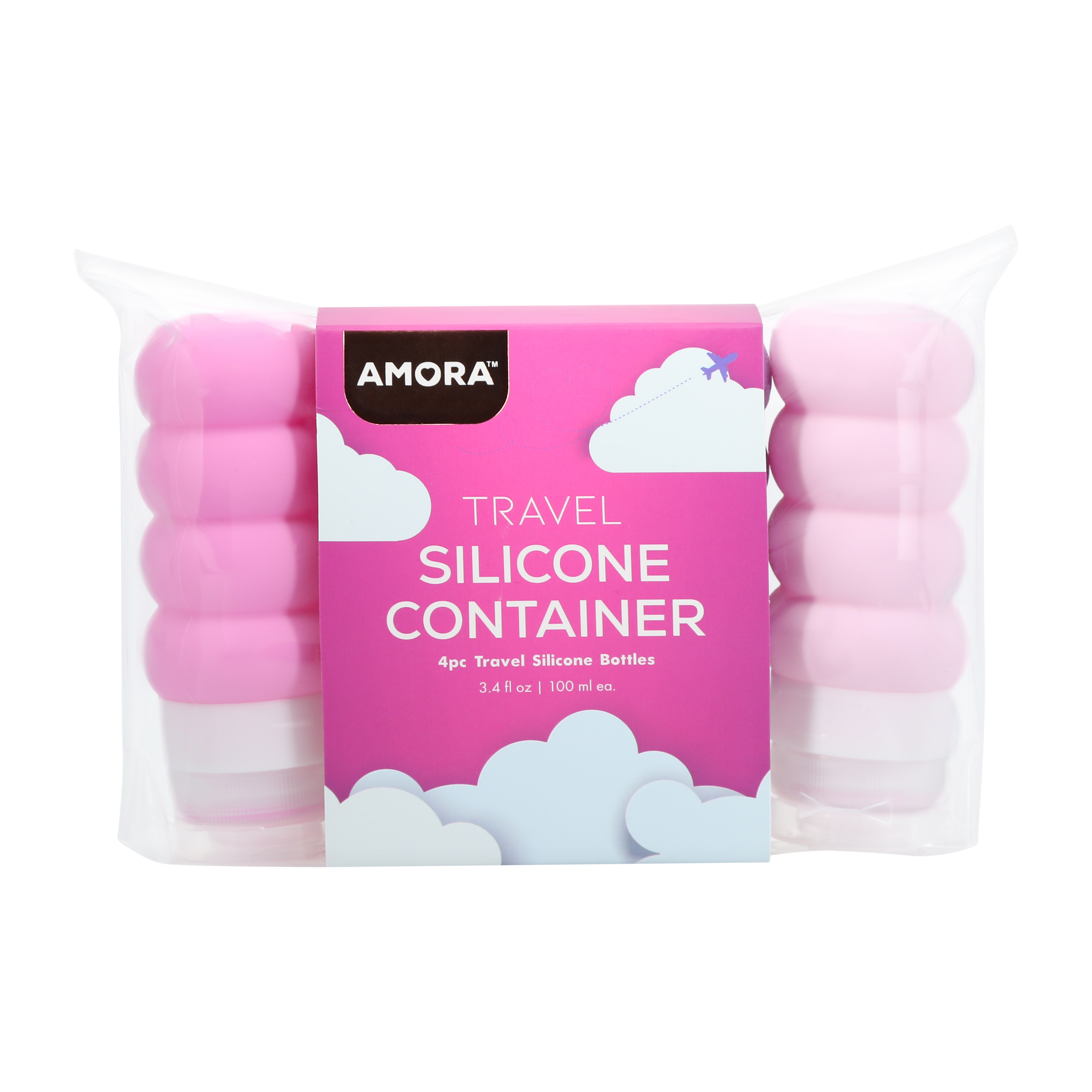 Travel Silicone Container 4-Pack 3.4oz