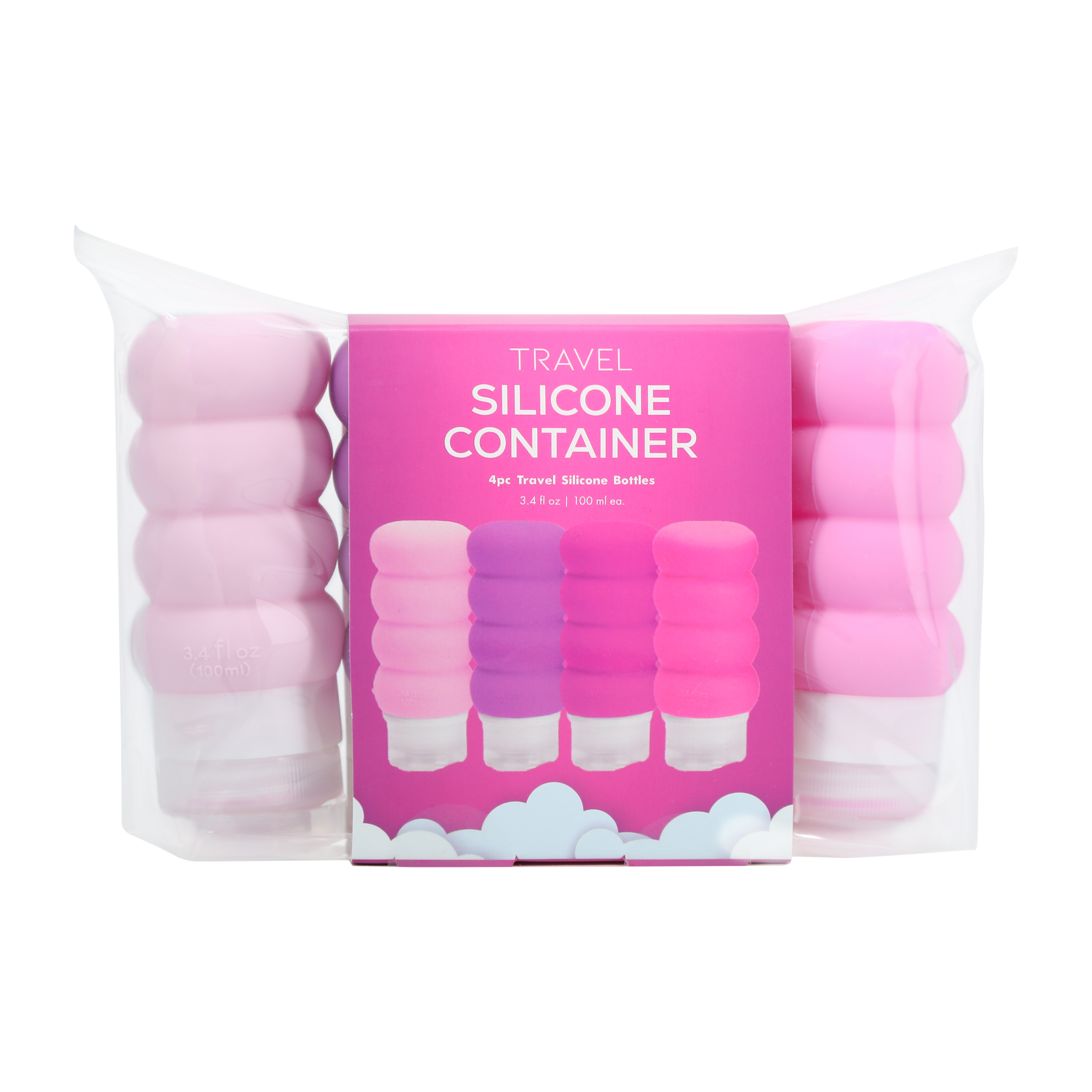 Travel Silicone Container 4-Pack 3.4oz