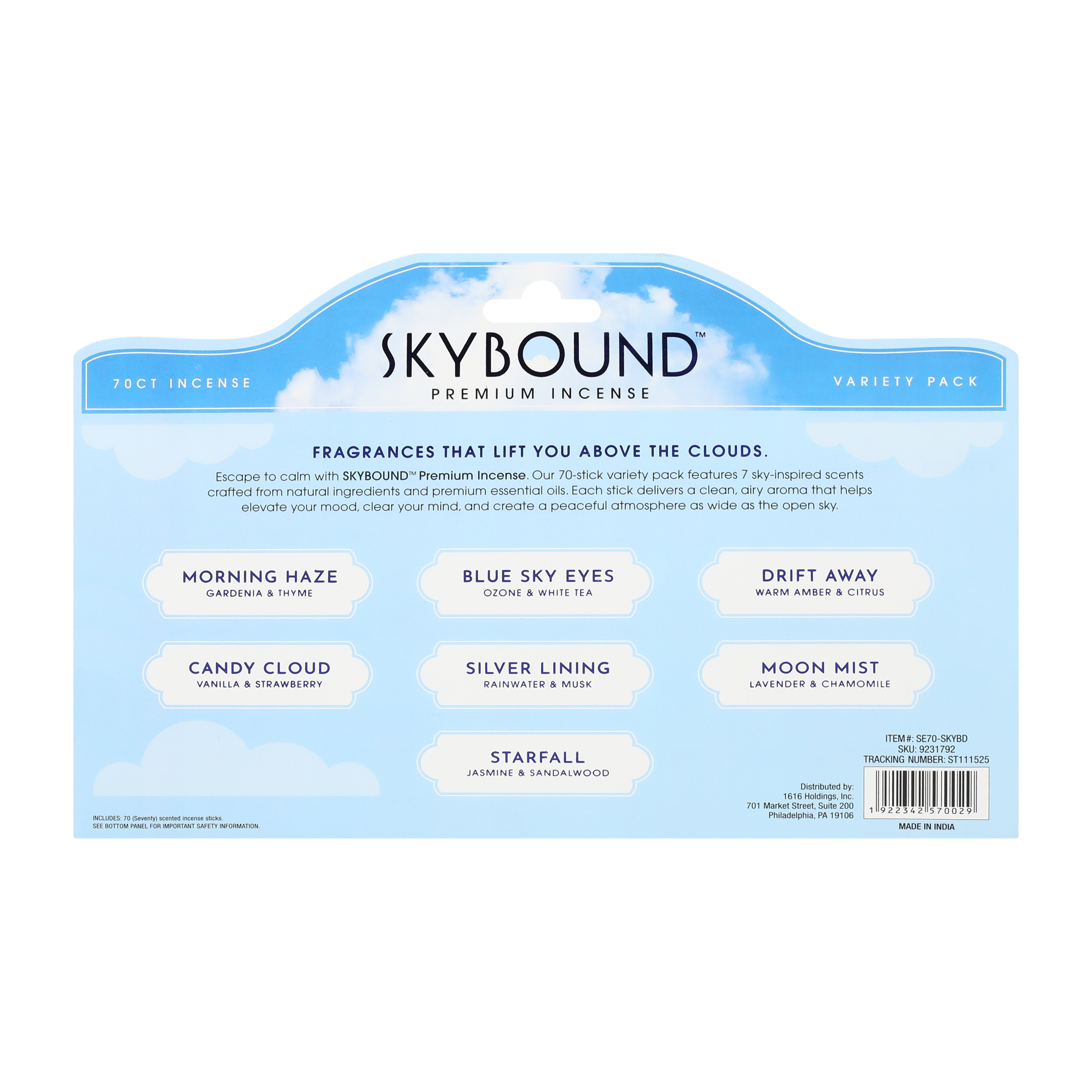 Skybound™ Incense Variety Pack 70-Pack