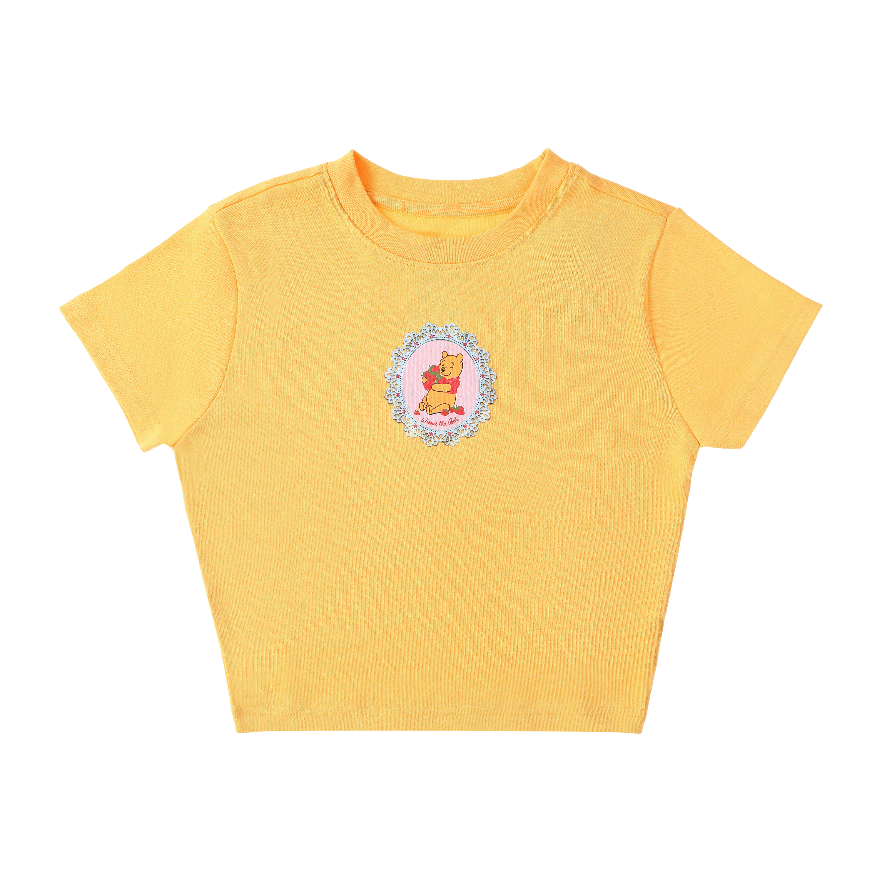 Juniors Disney Winnie The Pooh Strawberry Basket Graphic Tee