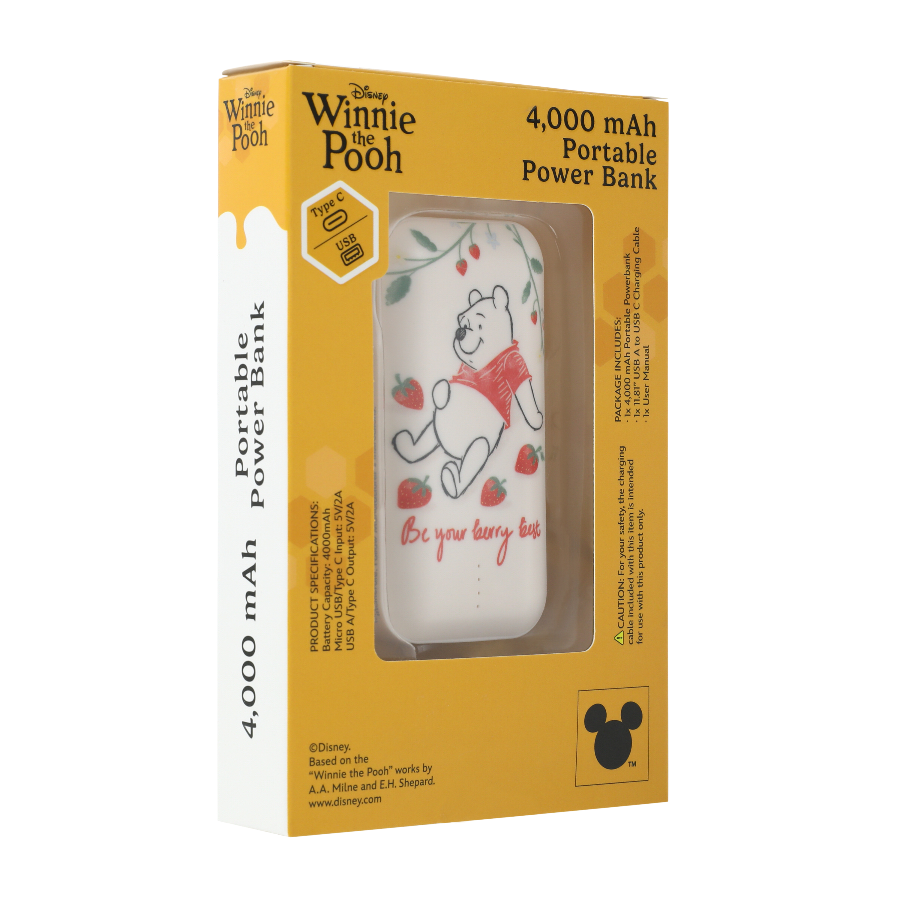 Disney Winnie The Pooh Portable Power Bank 4000mAh